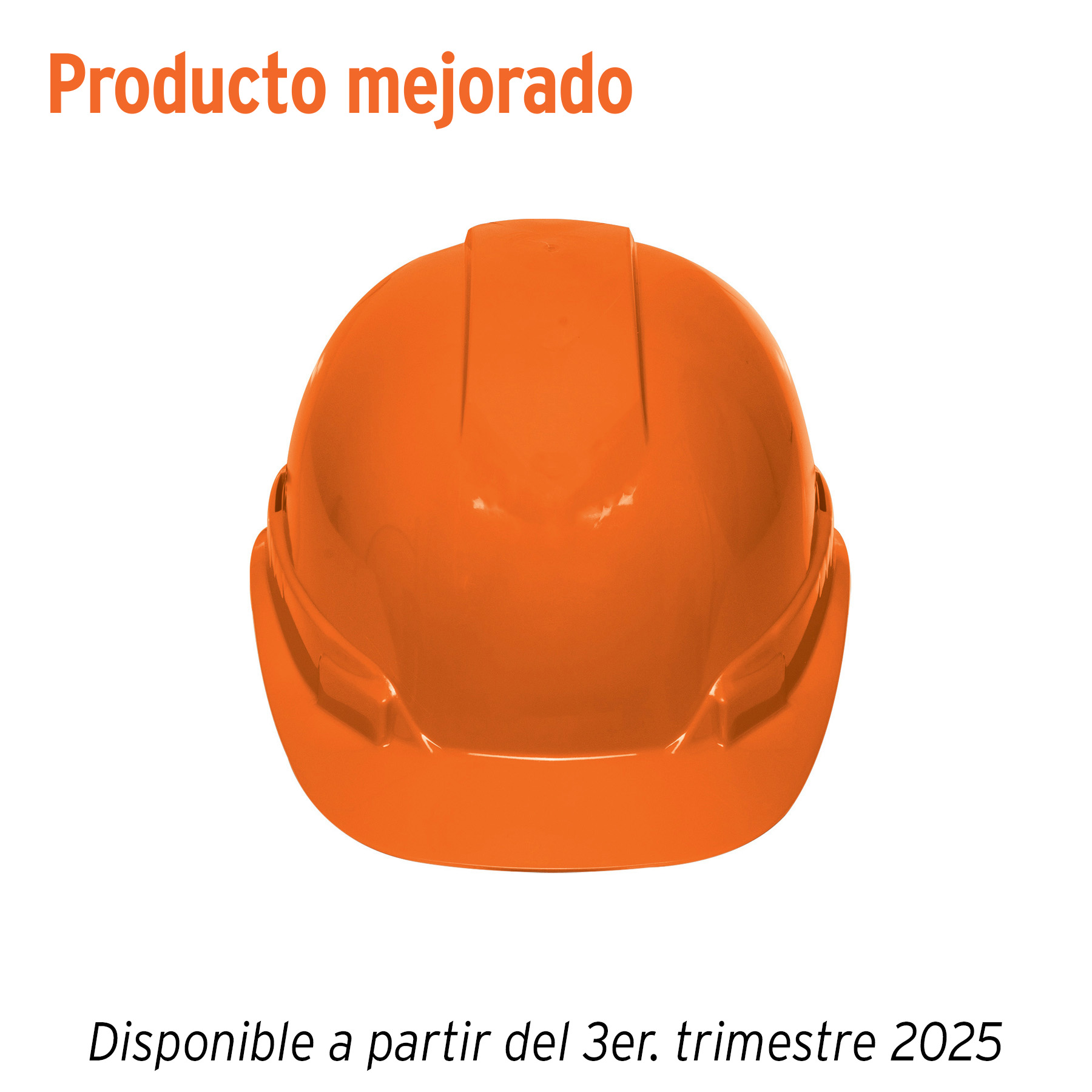 Casco de seguridad ventilado, ajuste de matraca, naranja