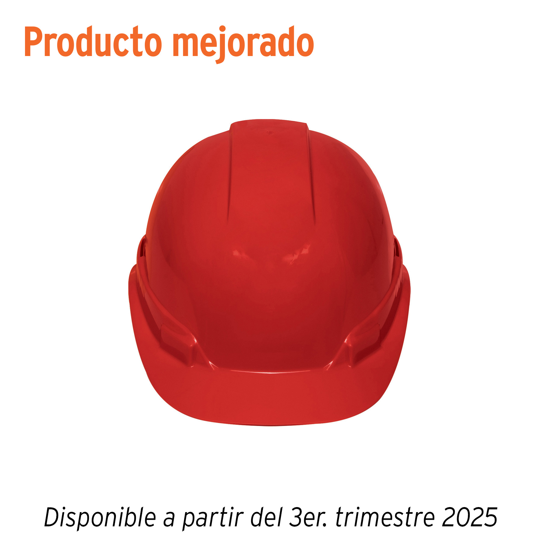 Casco de seguridad ventilado, ajuste de matraca, rojo