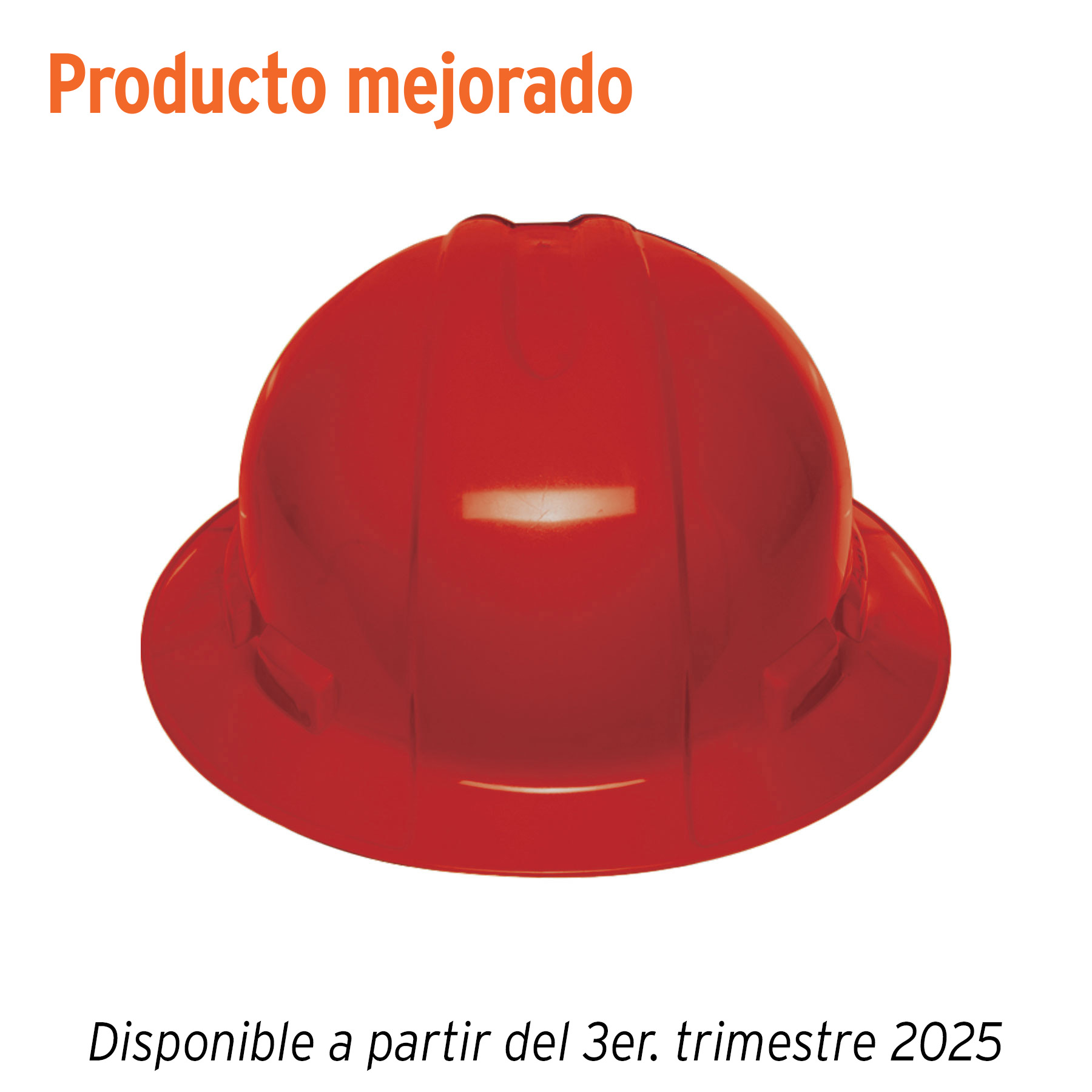 Casco de seguridad ala ancha, rojo, Truper