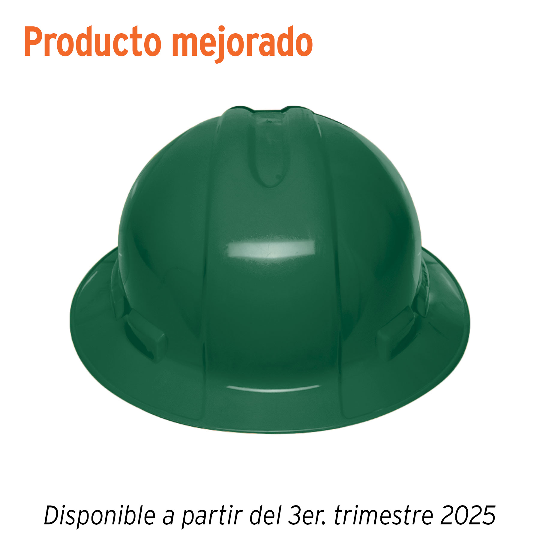 Casco de seguridad ala ancha, verde, Truper