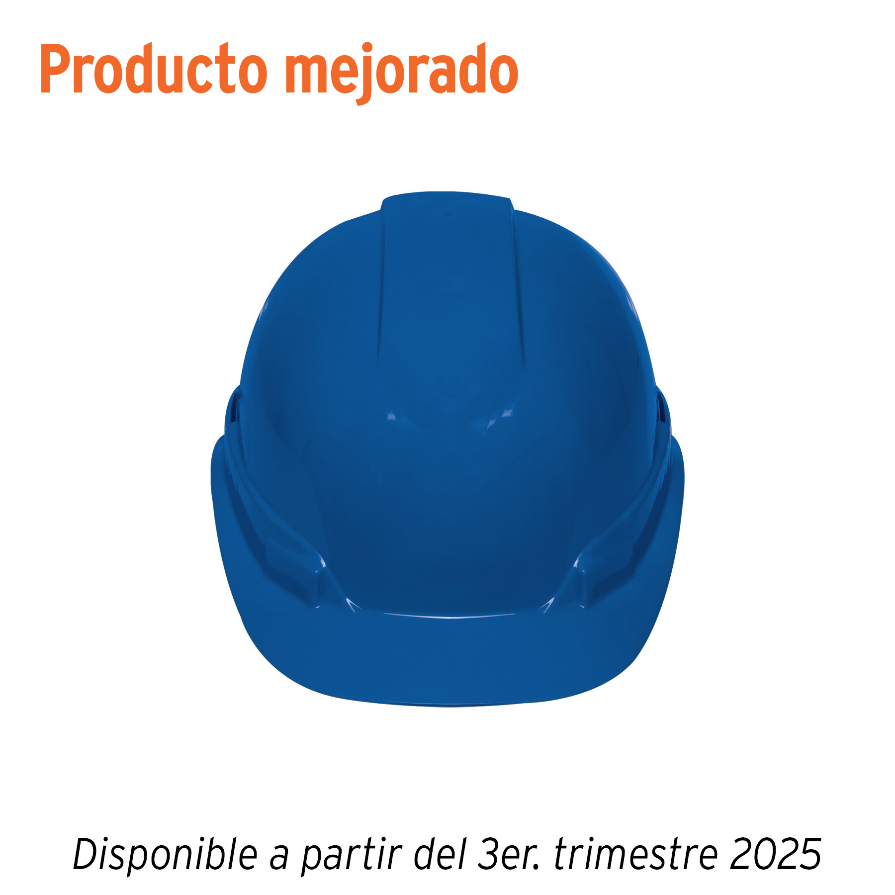 Casco de seguridad ventilado, ajuste de matraca, azul
