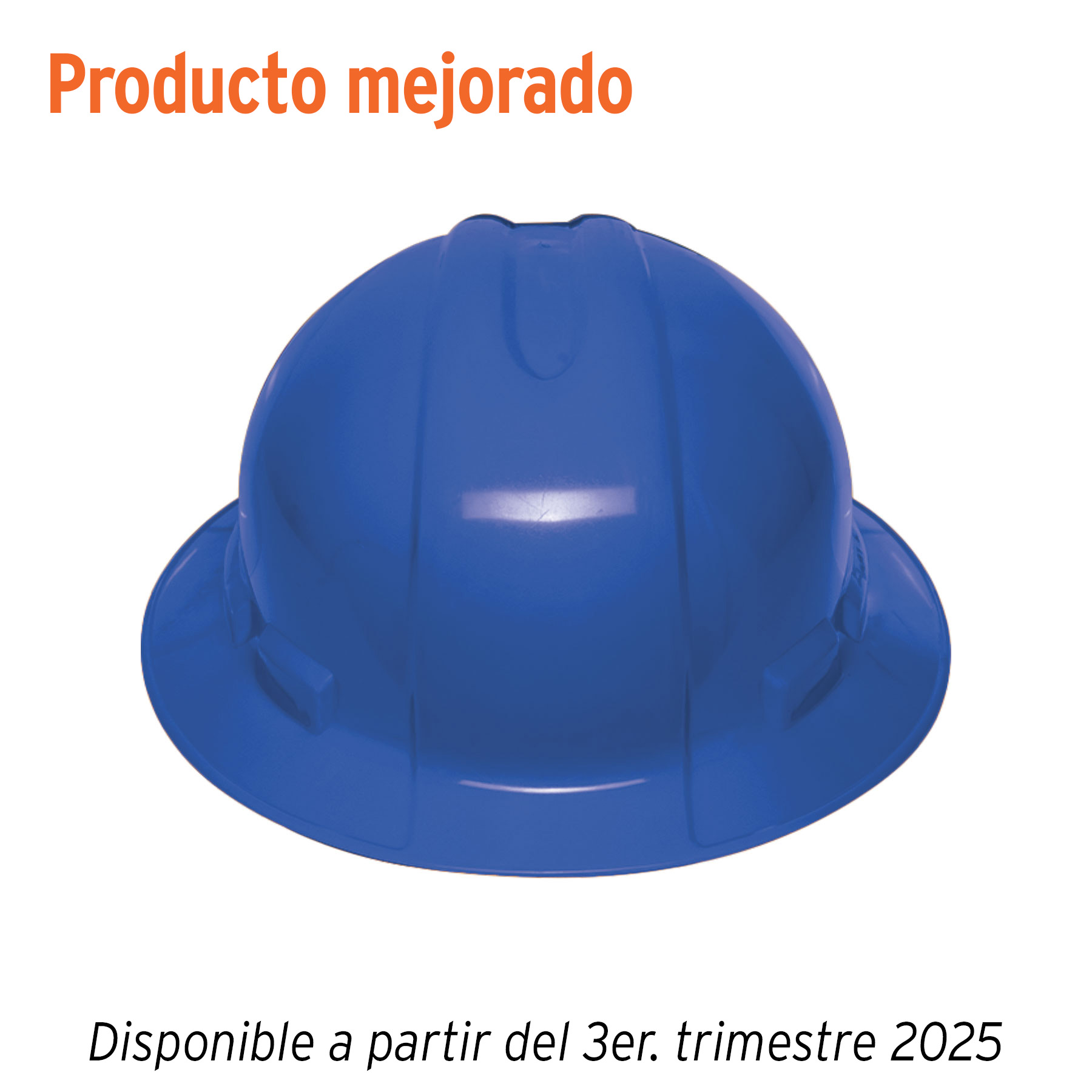 Casco de seguridad ala ancha, azul, Truper