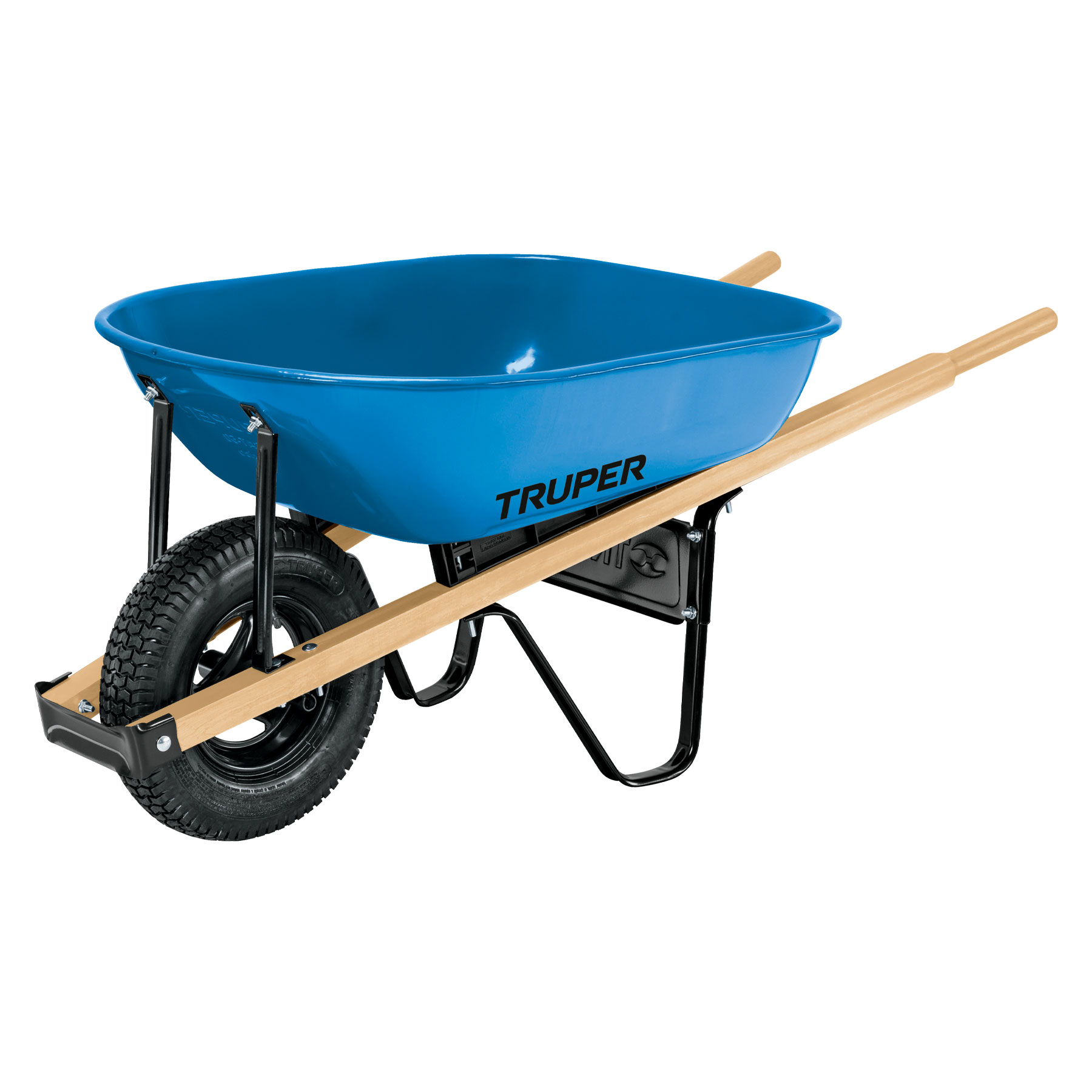 Carretilla 5.5 ft3 neumática, bastidores madera, TRUPER