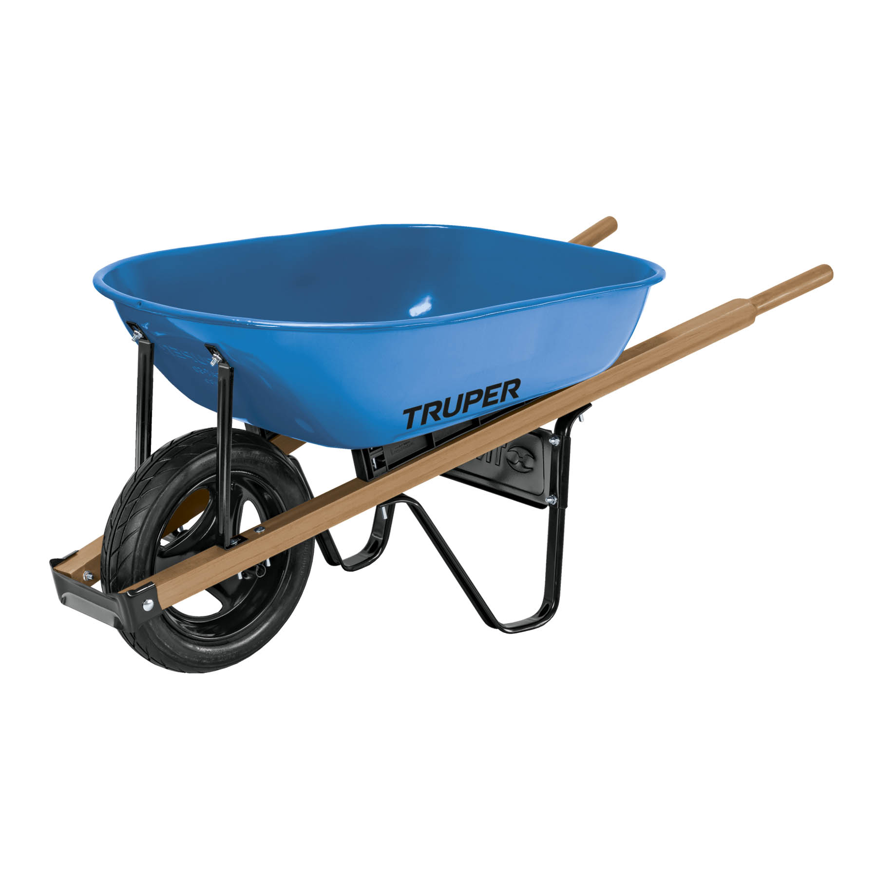 Carretilla 5.5 ft3 imponchable, bastidores madera, TRUPER