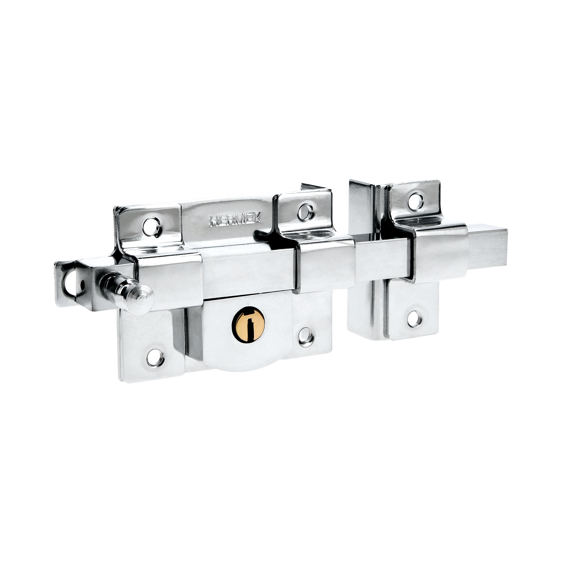 Cerradura de barra fija, derecha, blíster, HERMEX