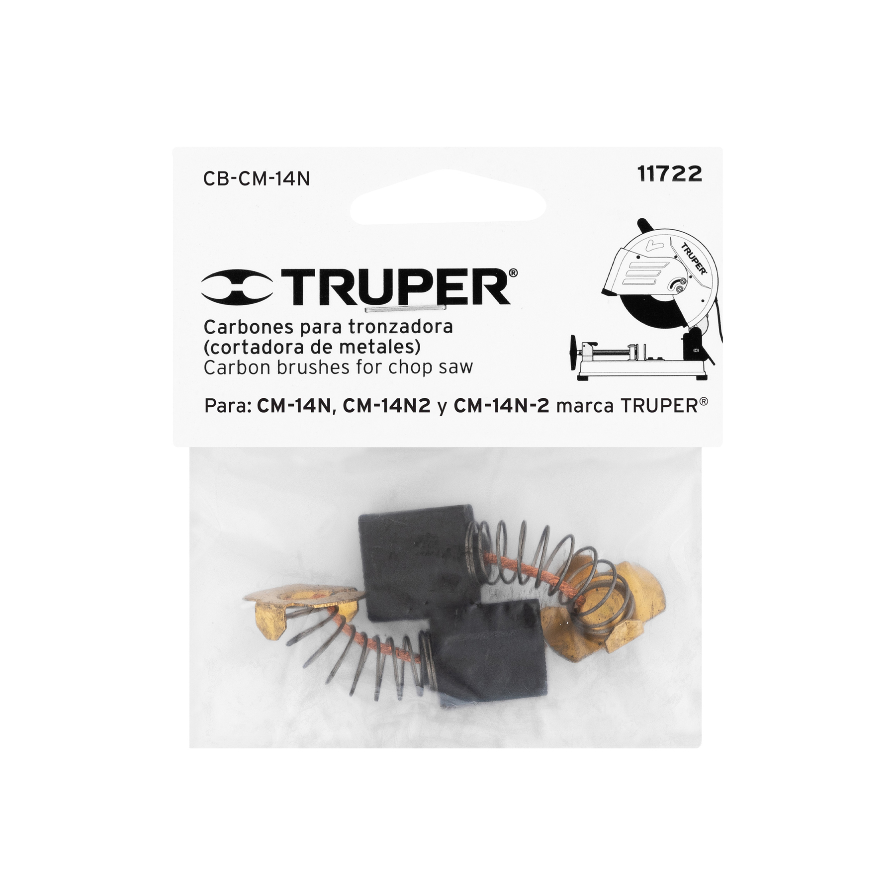 Bolsa con 2 carbones de repuesto para CM-14N, TRUPER - Imagen 3