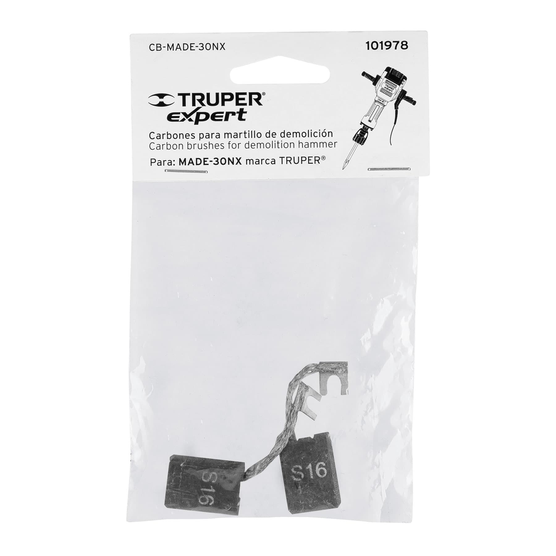 Bolsa con 2 carbones de repuesto para MADE-30NX, TRUPER - Imagen 3