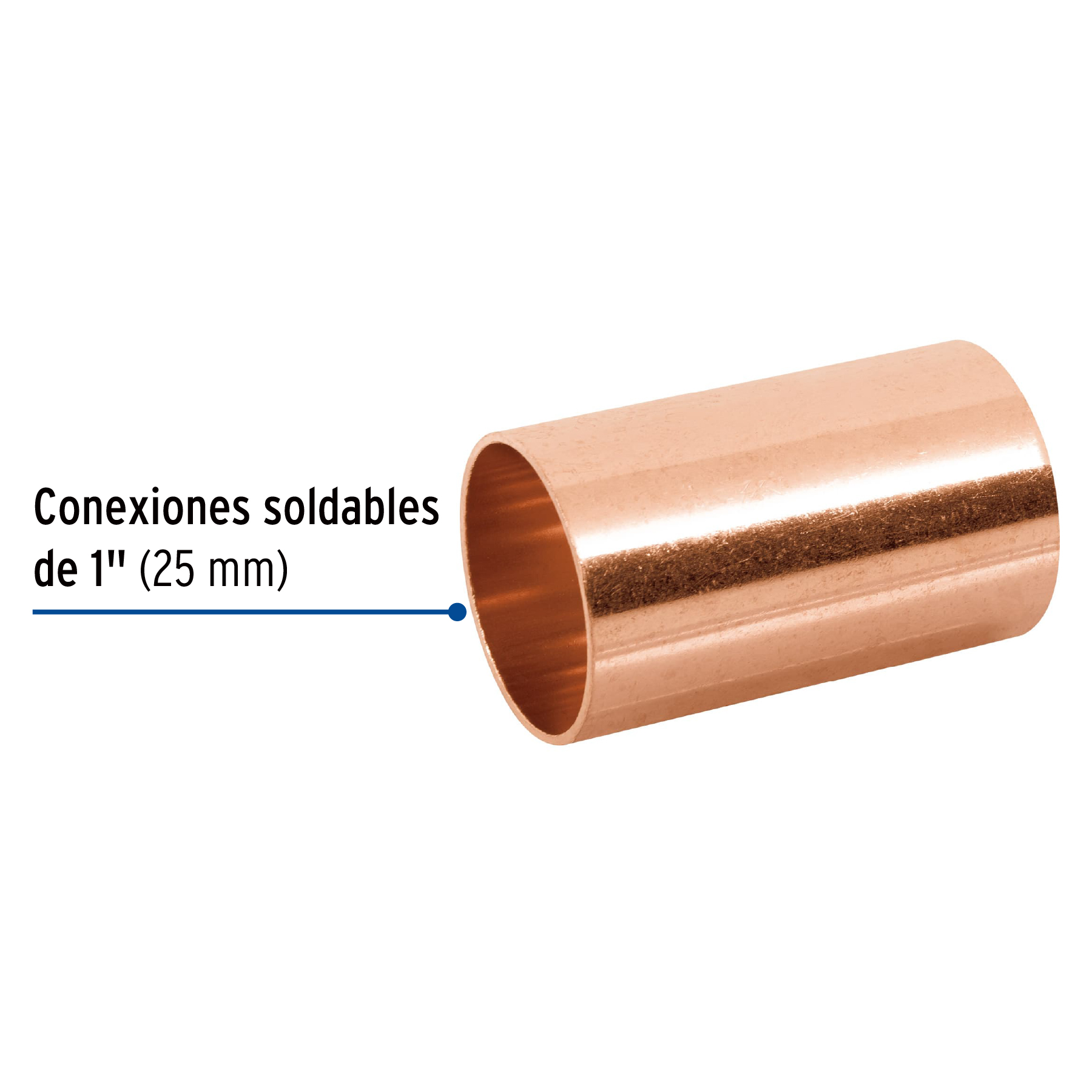 Cople de cobre 1', sin ranura, FOSET - Imagen 2