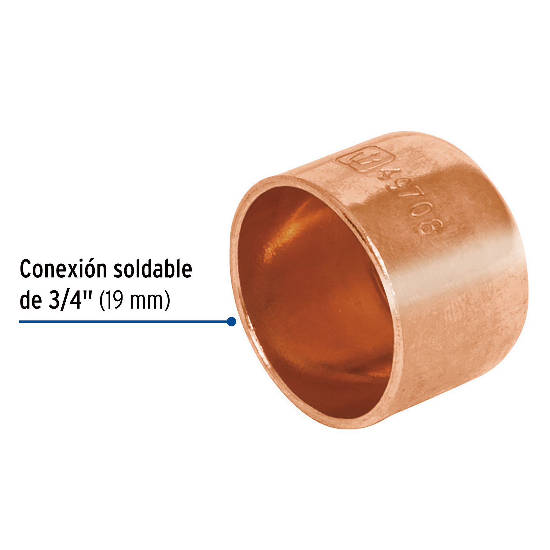 Tapón capa de cobre 3/4', FOSET - Imagen 2