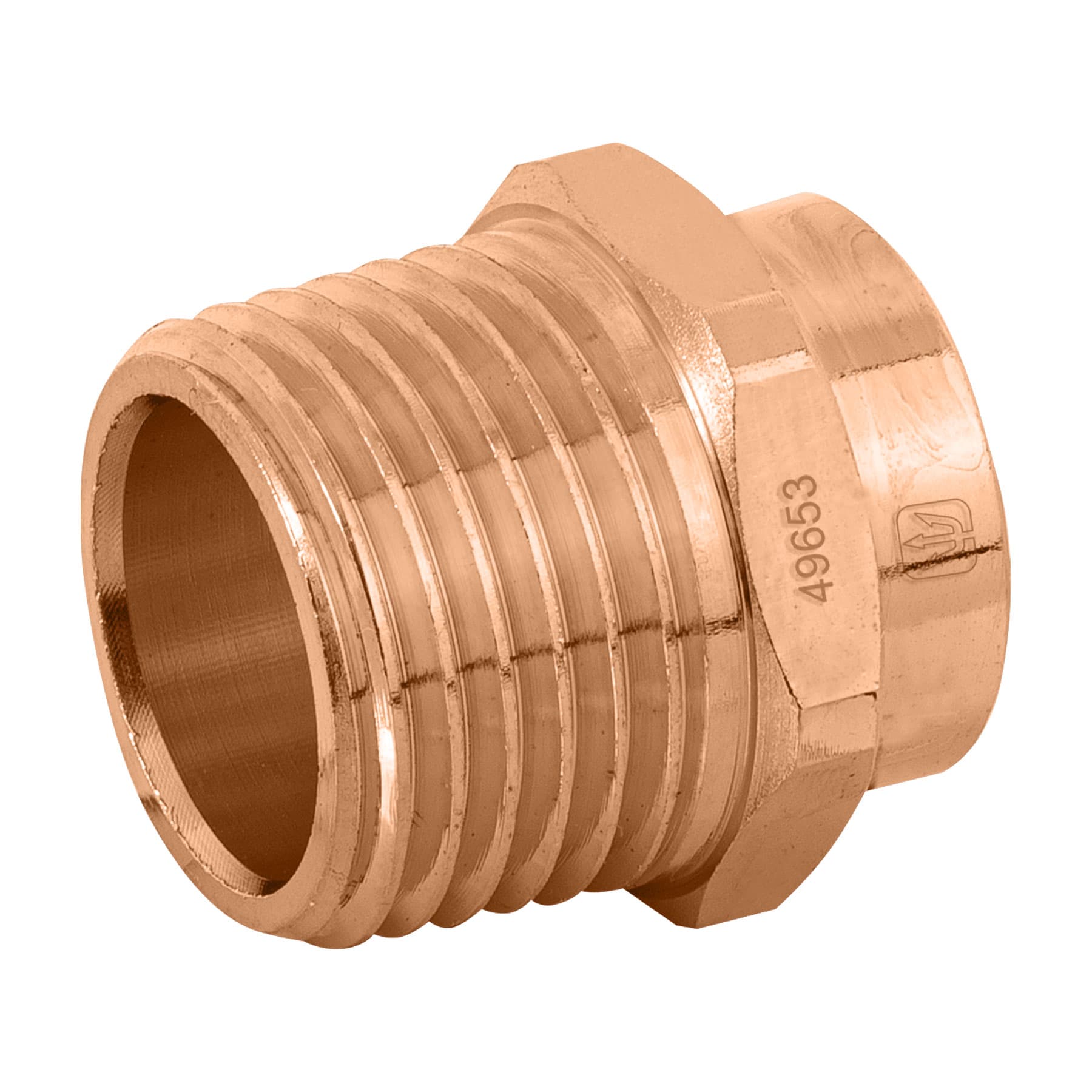 Conector de cobre, rosca exterior 1/2', Foset