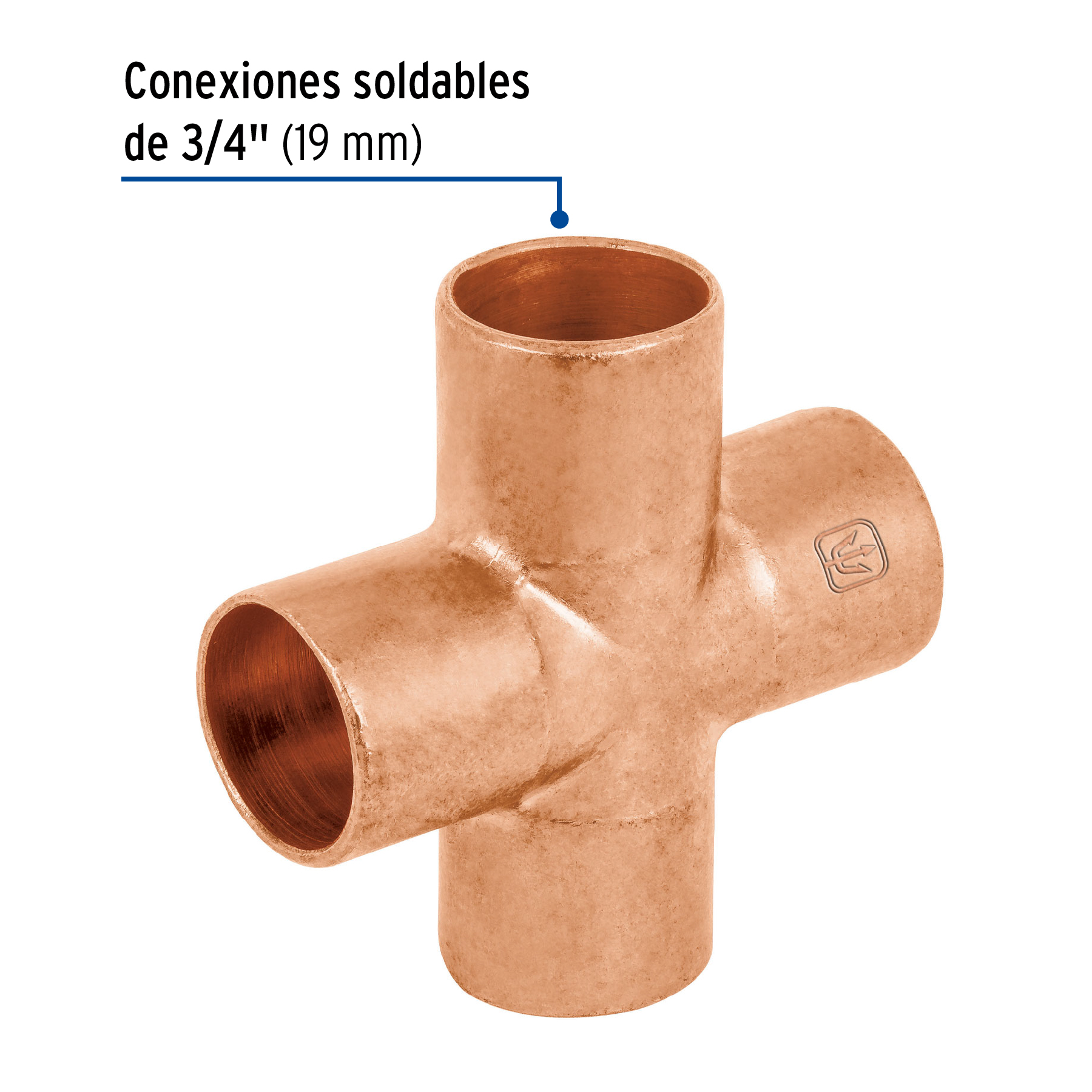 Cruz sencilla de cobre 3/4', FOSET - Imagen 2