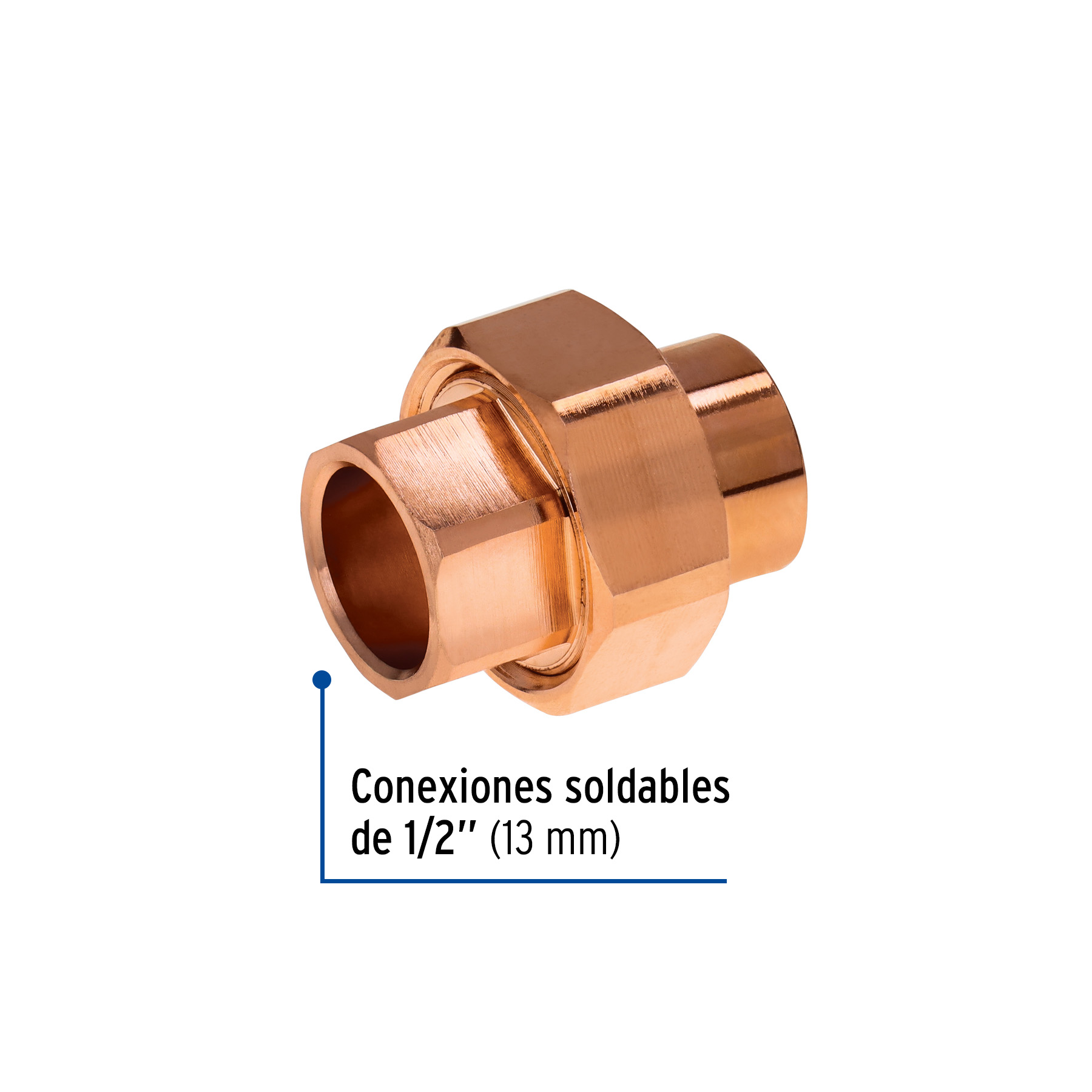Tuerca unión de cobre de 1/2', Foset Basic - Imagen 2