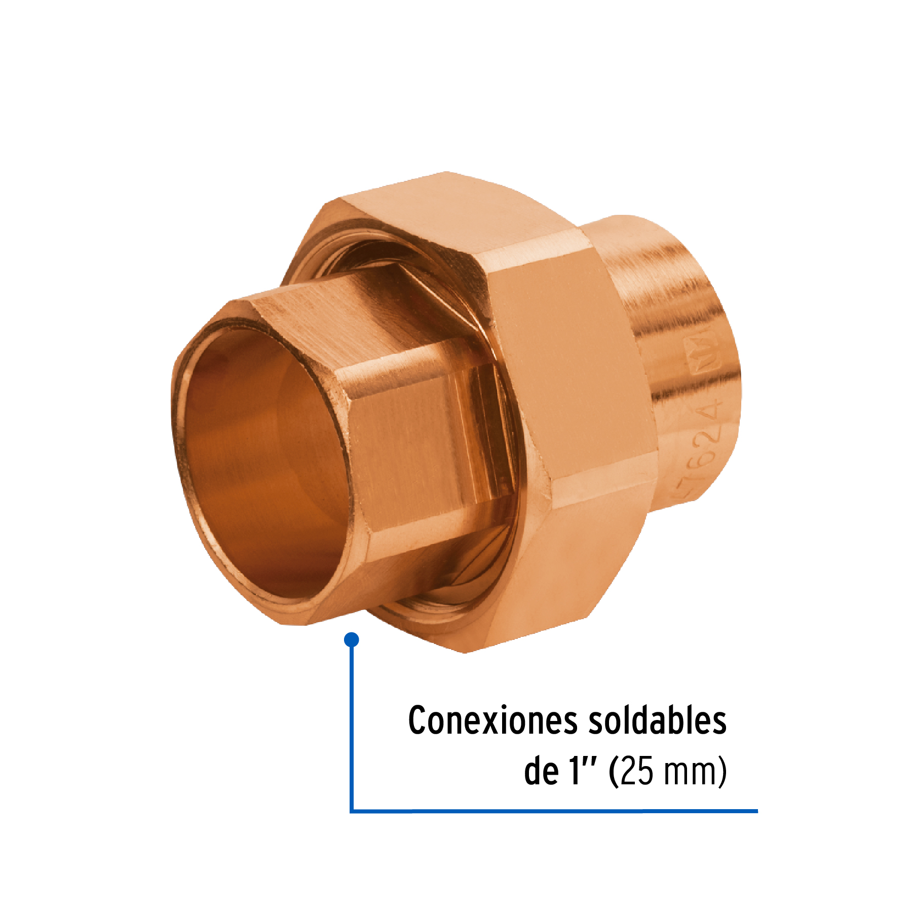 Tuerca unión de cobre de 1', Foset Basic - Imagen 2