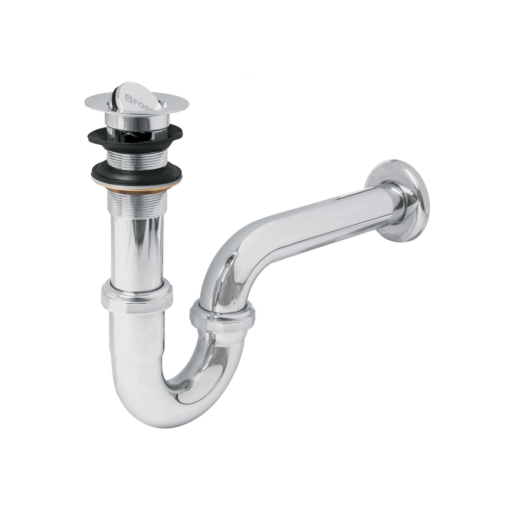 Céspol 1-1/4', contra tipo moneda, latón cromo, para lavabo