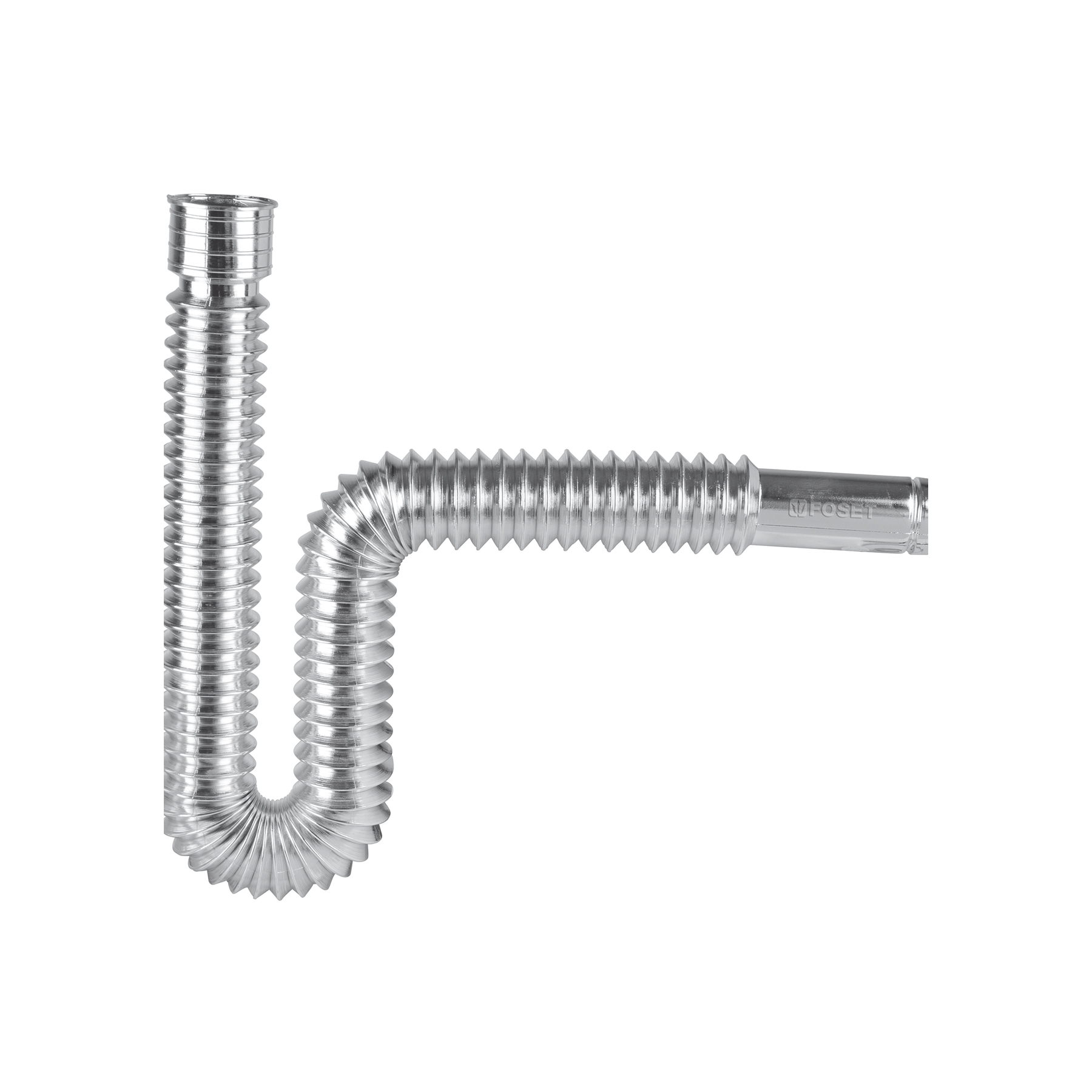 Céspol flexible, polietileno cromo, para lavabo y fregadero