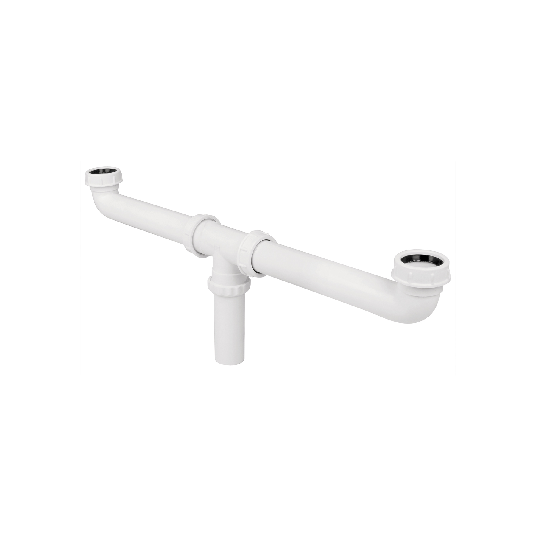 Céspol doble 1-1/2', s/contra, polipropileno, para fregadero