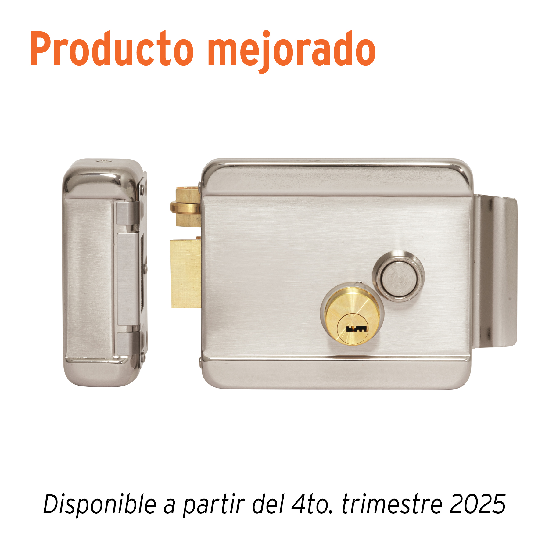 Cerradura electromecánica con botón, izquierda, HERMEX