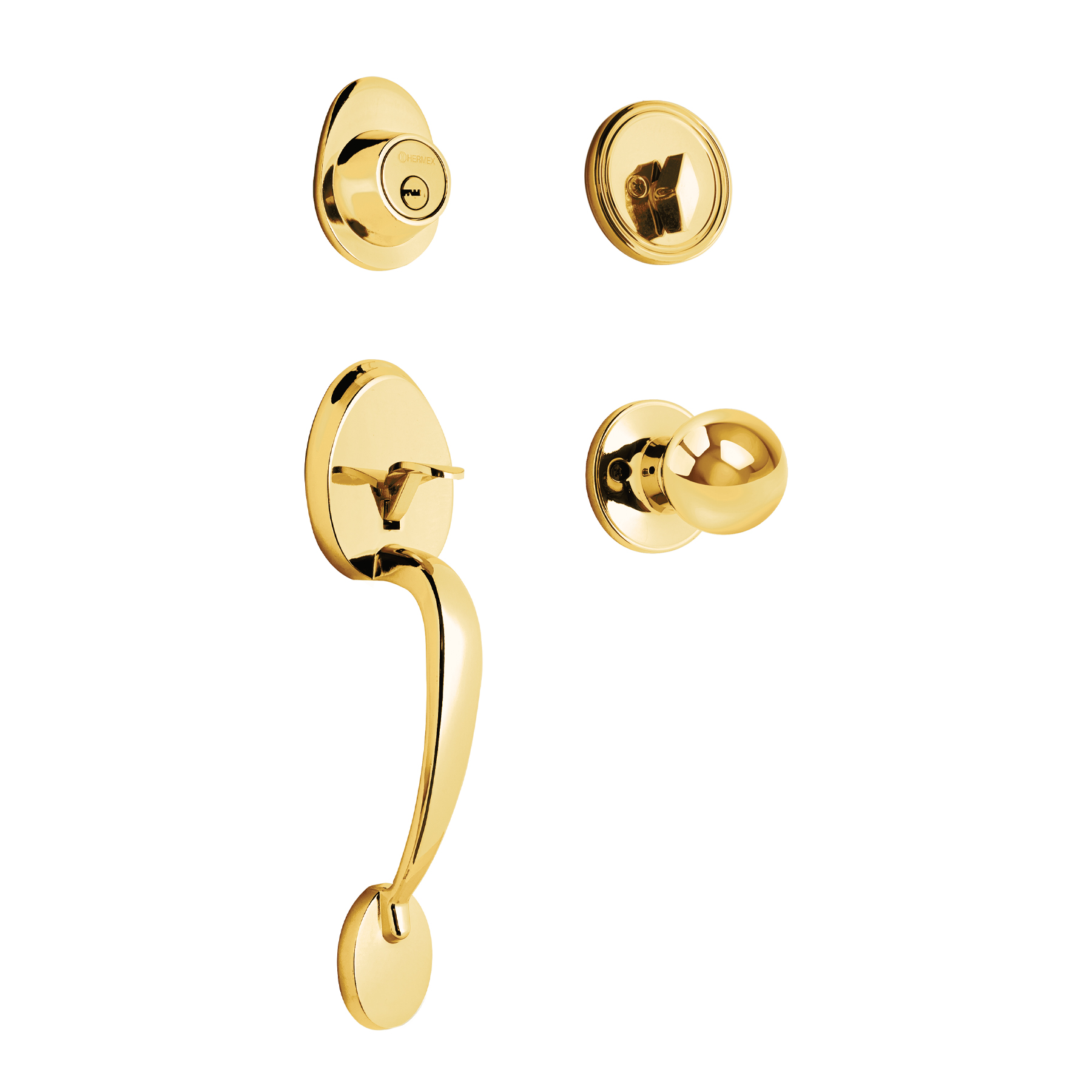 Jaladera y perilla, Lugo llave-mariposa, LB, HERMEX