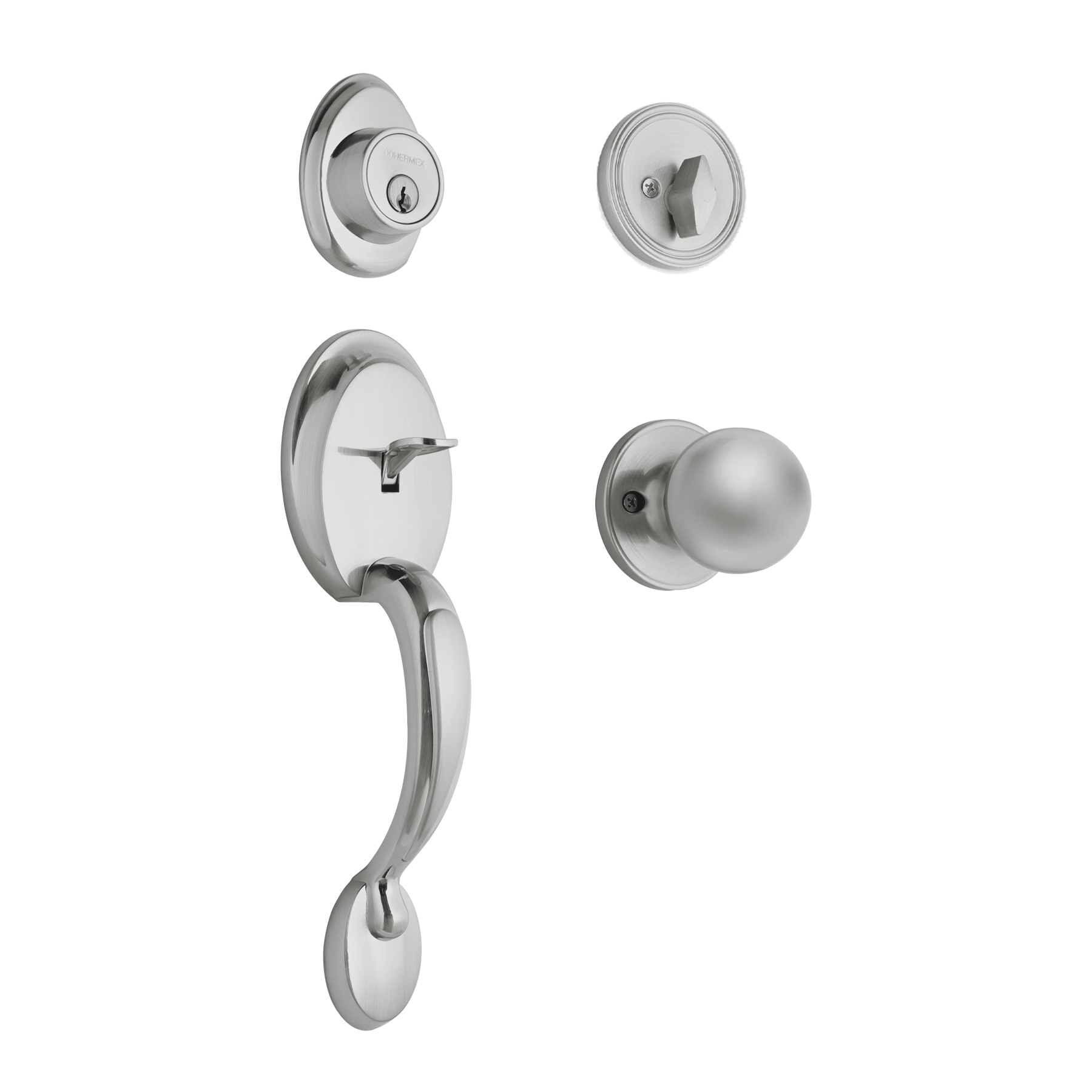 Jaladera y perilla, Berna llave-mariposa, cromo mate, BASIC