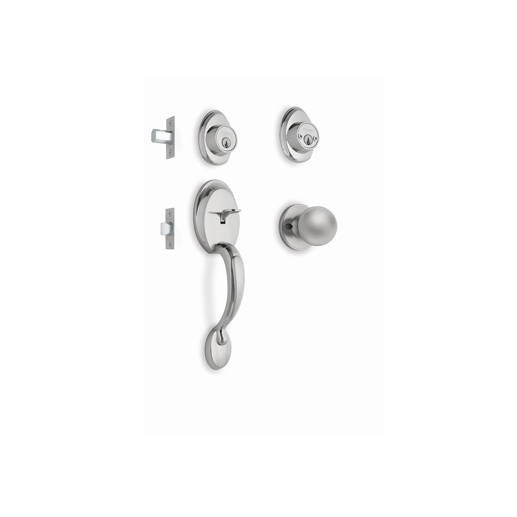 Jaladera y perilla, Berna llave-llave, cromo mate, BASIC