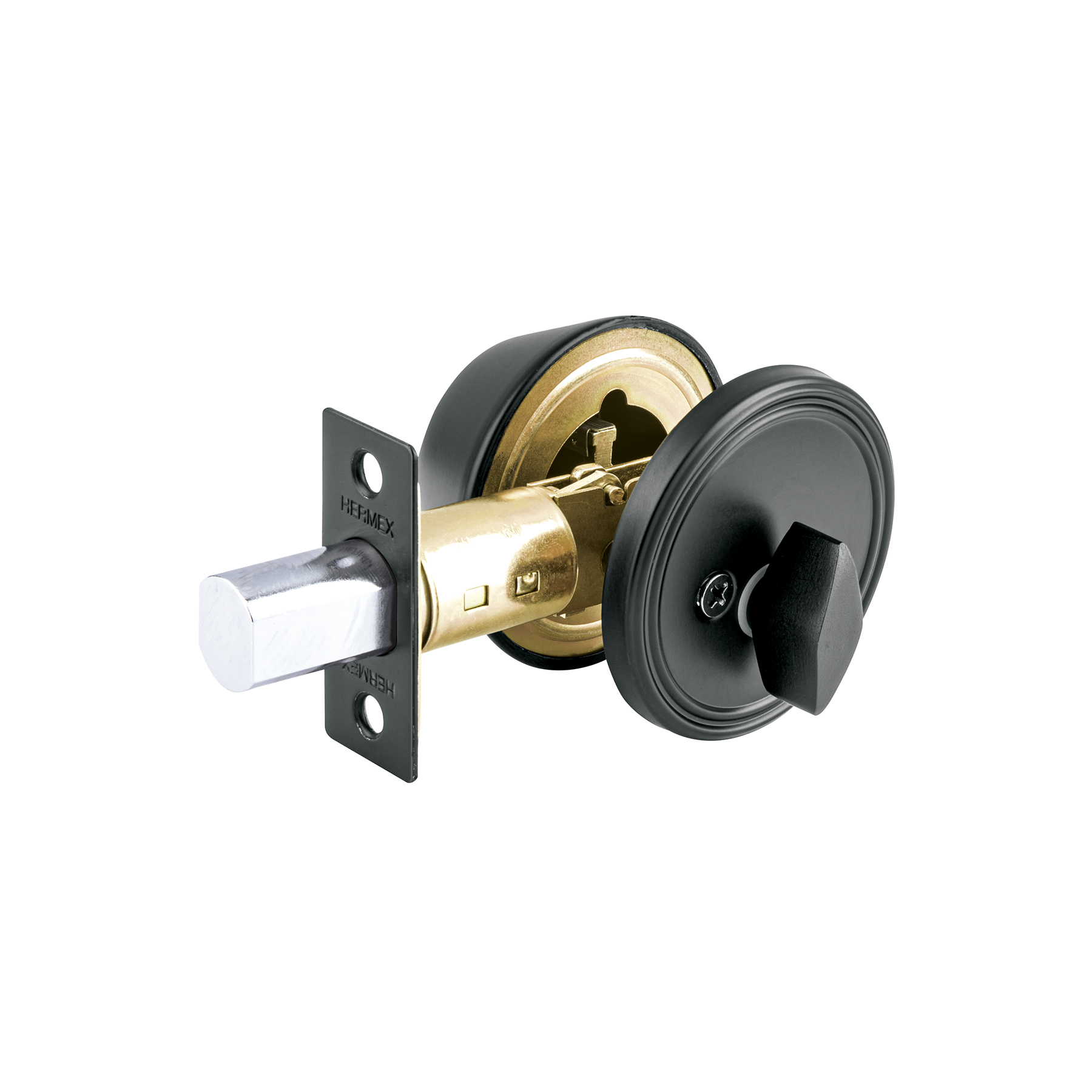 Cerrojo llave-mariposa negro, llave de puntos, HERMEX