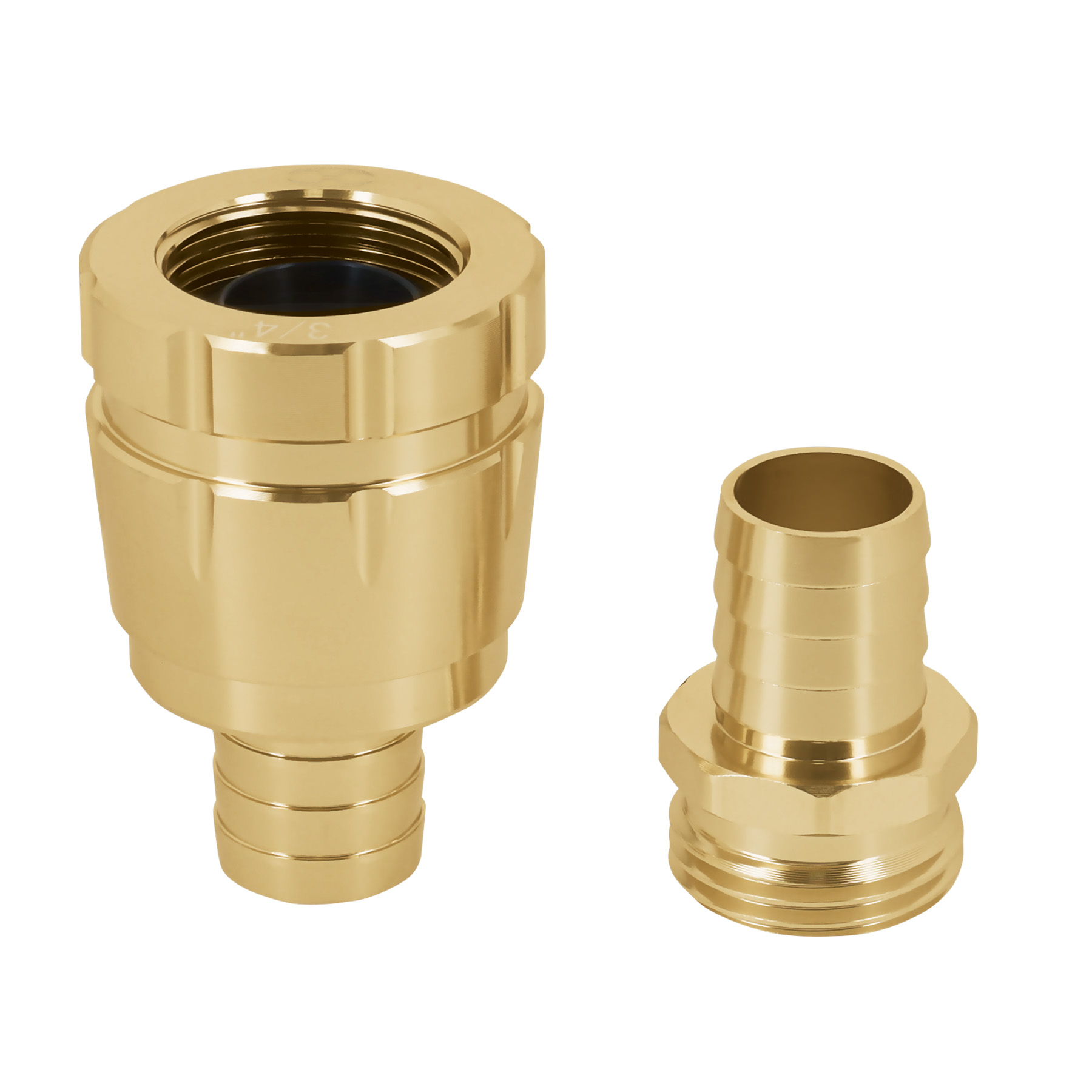 Juego de conectores 3/4' macho/hembra robustos de aluminio