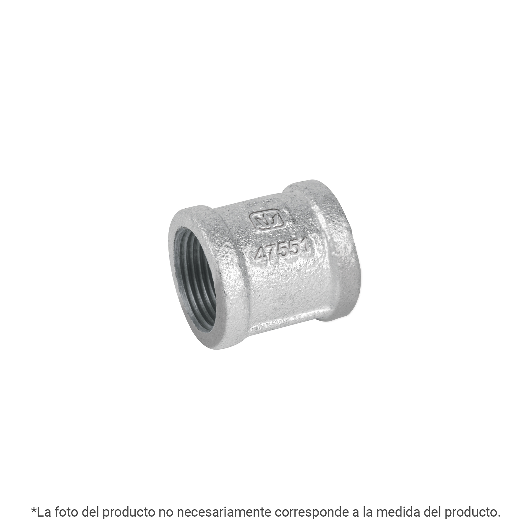 Cople reforzado de acero galvanizado de 1/4', FOSET