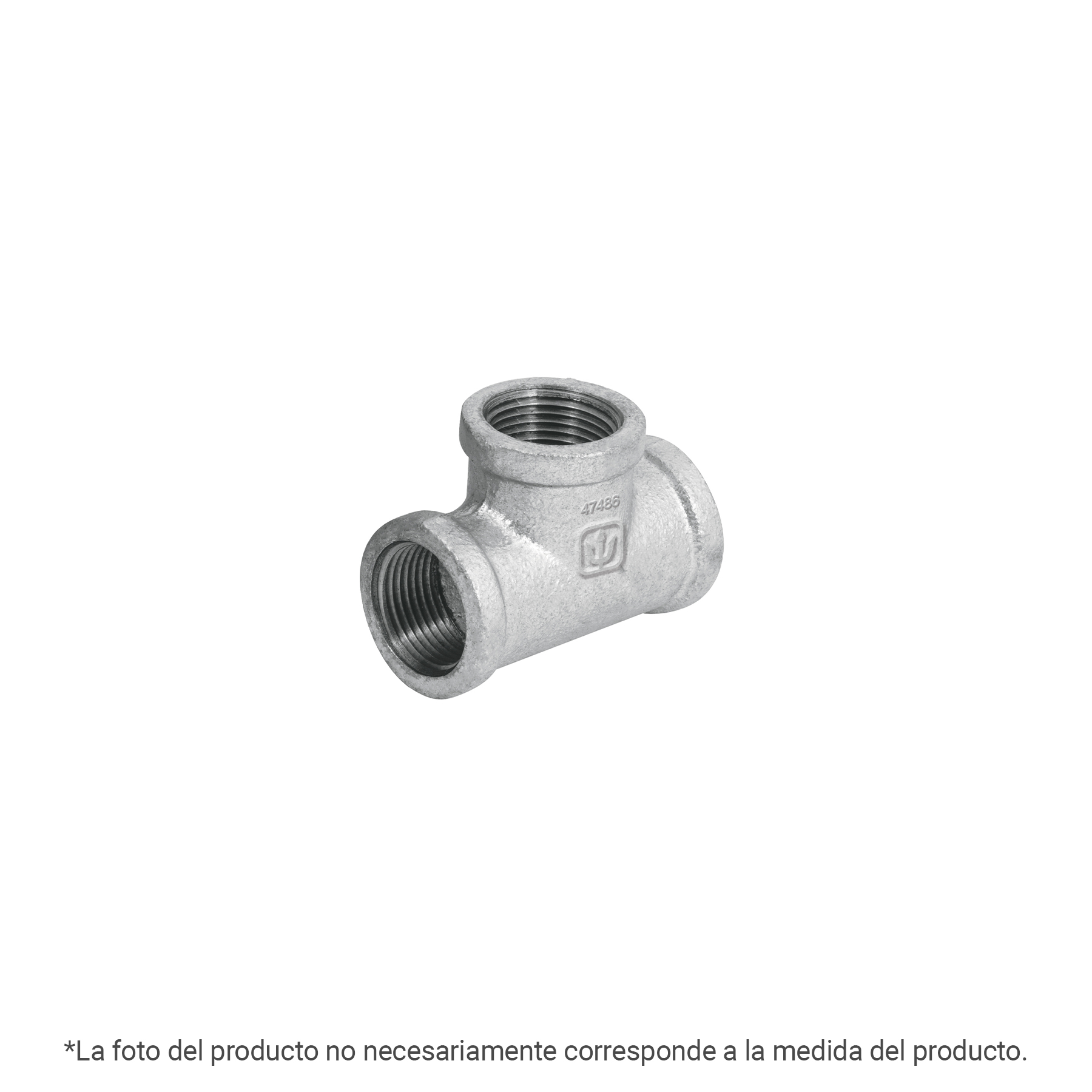 Tee sencilla acero galvanizado 1/4', FOSET