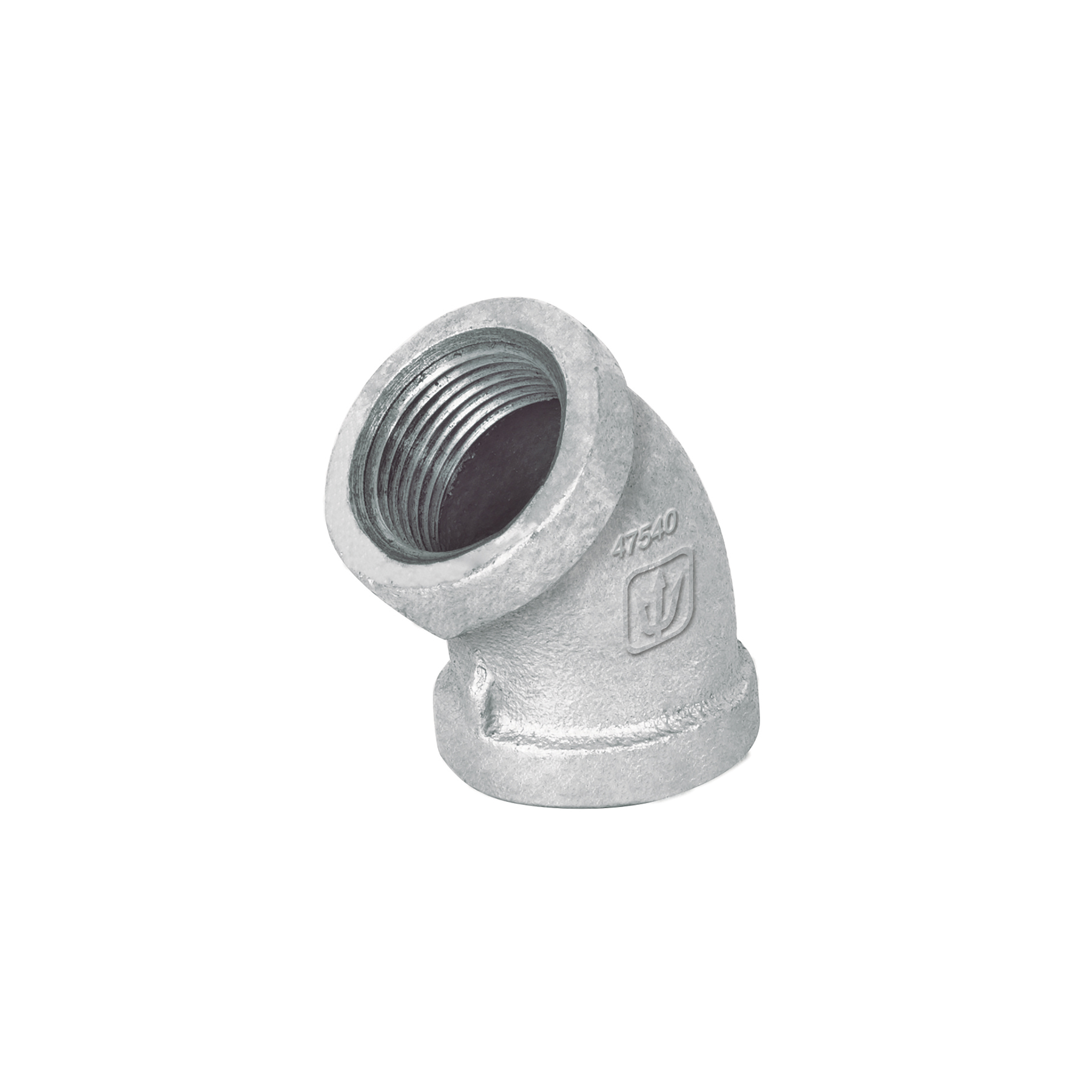 Codo 45° acero galvanizado de 3/4', Foset