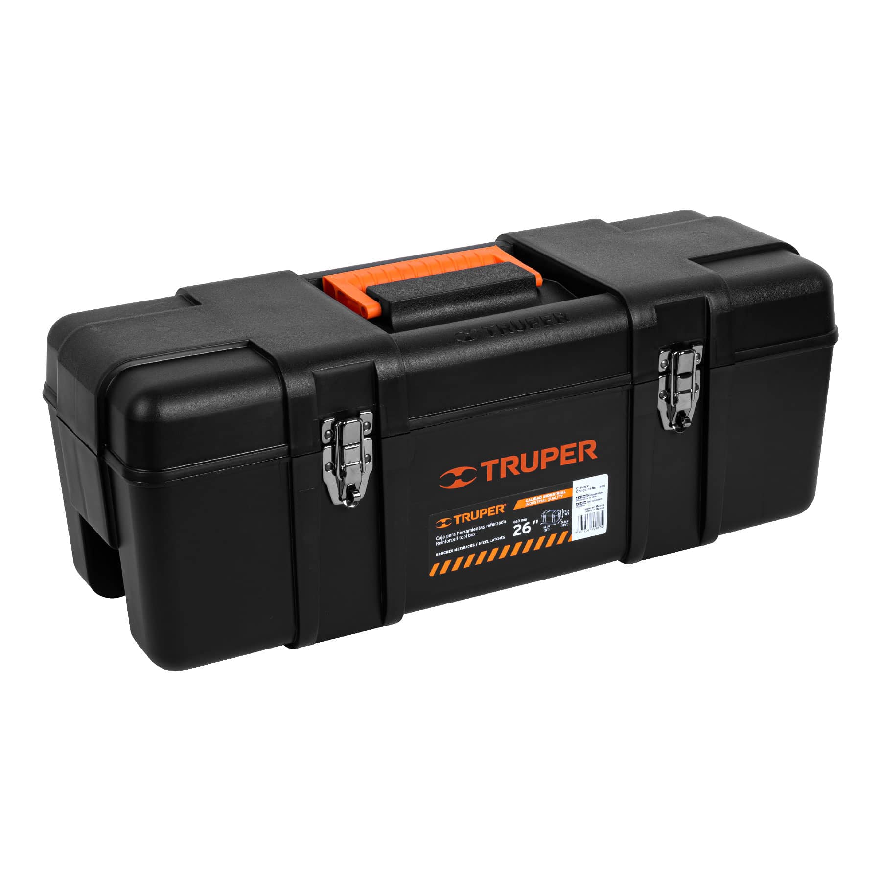 Caja para herramienta 26' industrial, broches metálicos