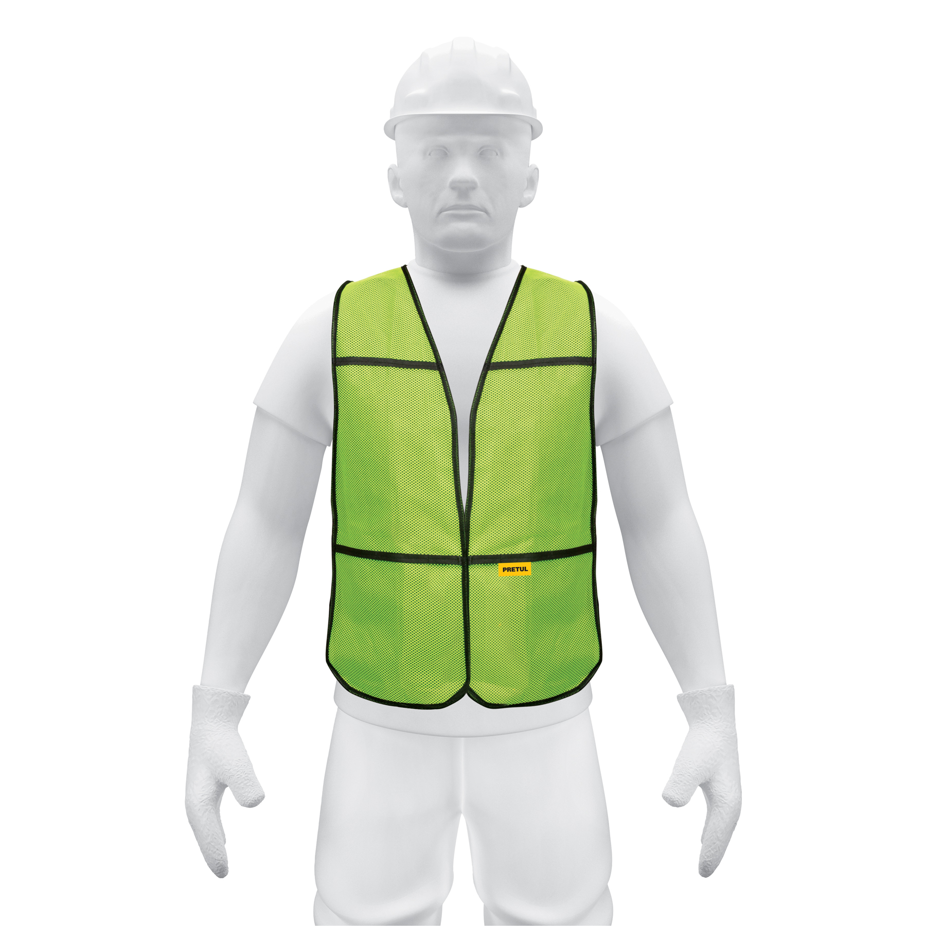 Chaleco de seguridad, uso de día, verde, Pretul