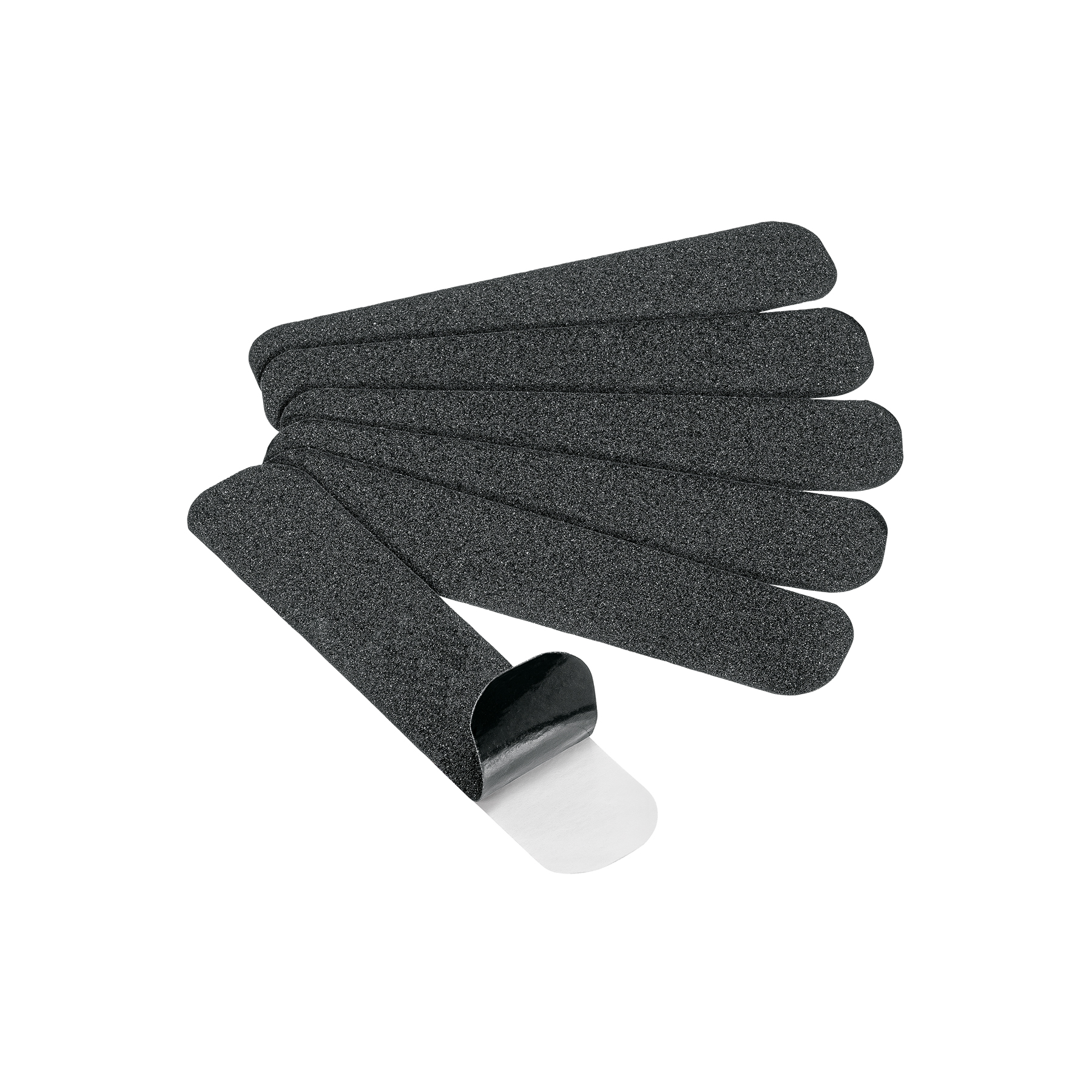 Tarjeta 6 tiras 23cm antiderrapantes negras 50mm c/abrasivo