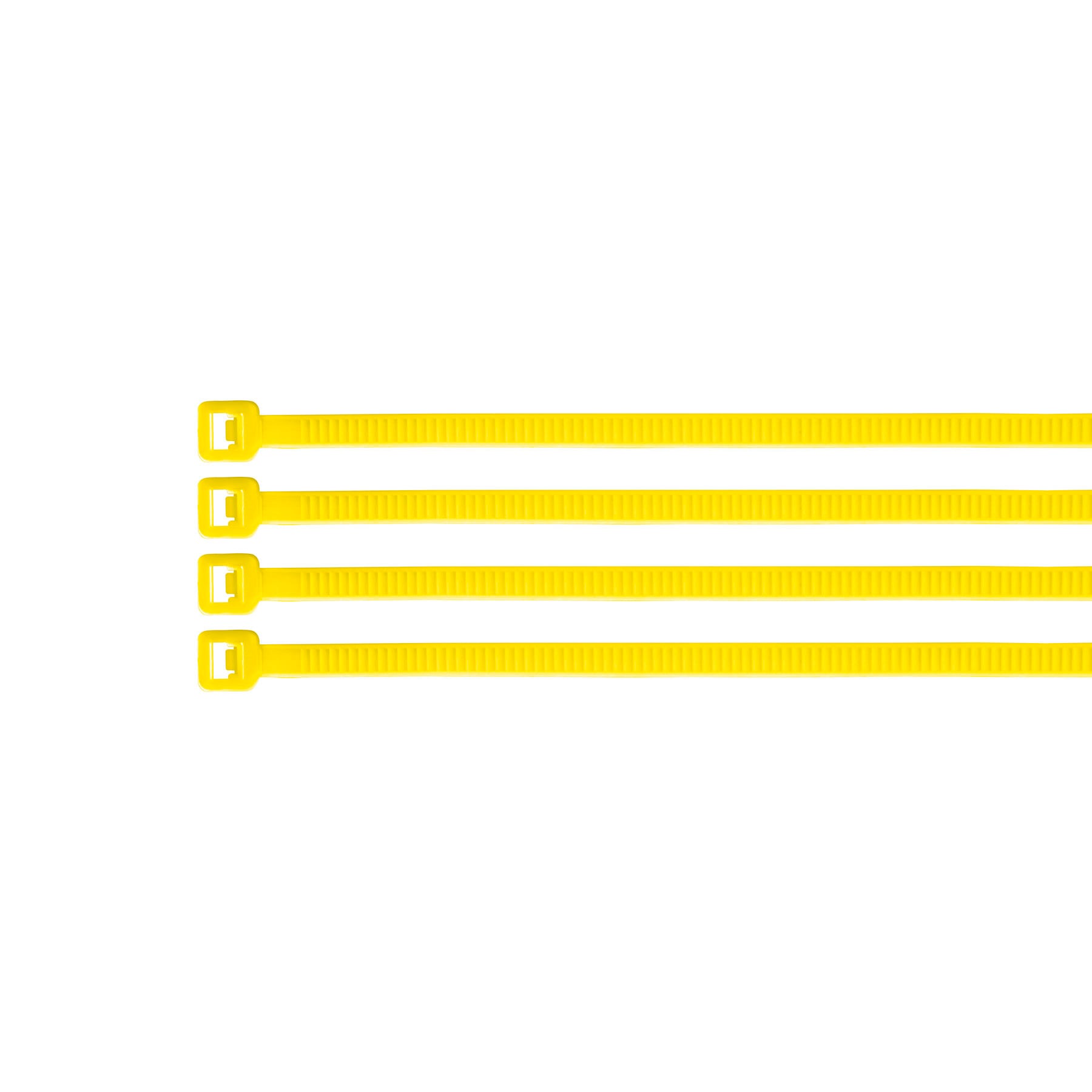 Bolsa con 100 cinchos plásticos 18 lb, 100x2.5 mm, amarillos