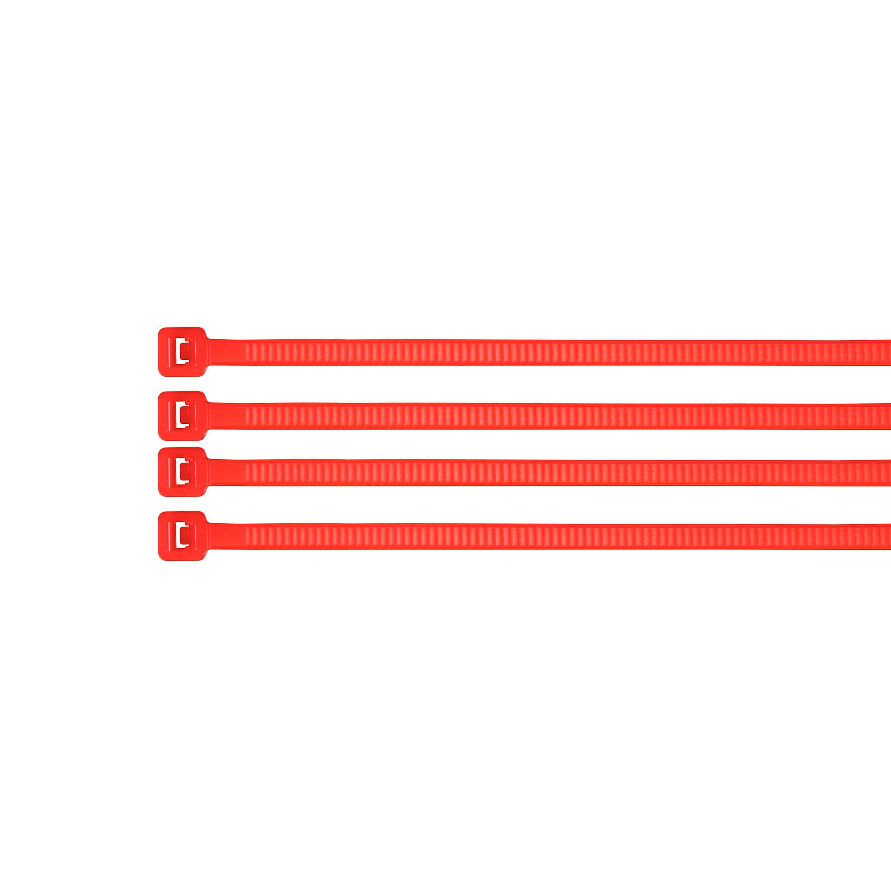 Bolsa con 100 cinchos plásticos 18 lb, 100 x 2.5 mm, rojos