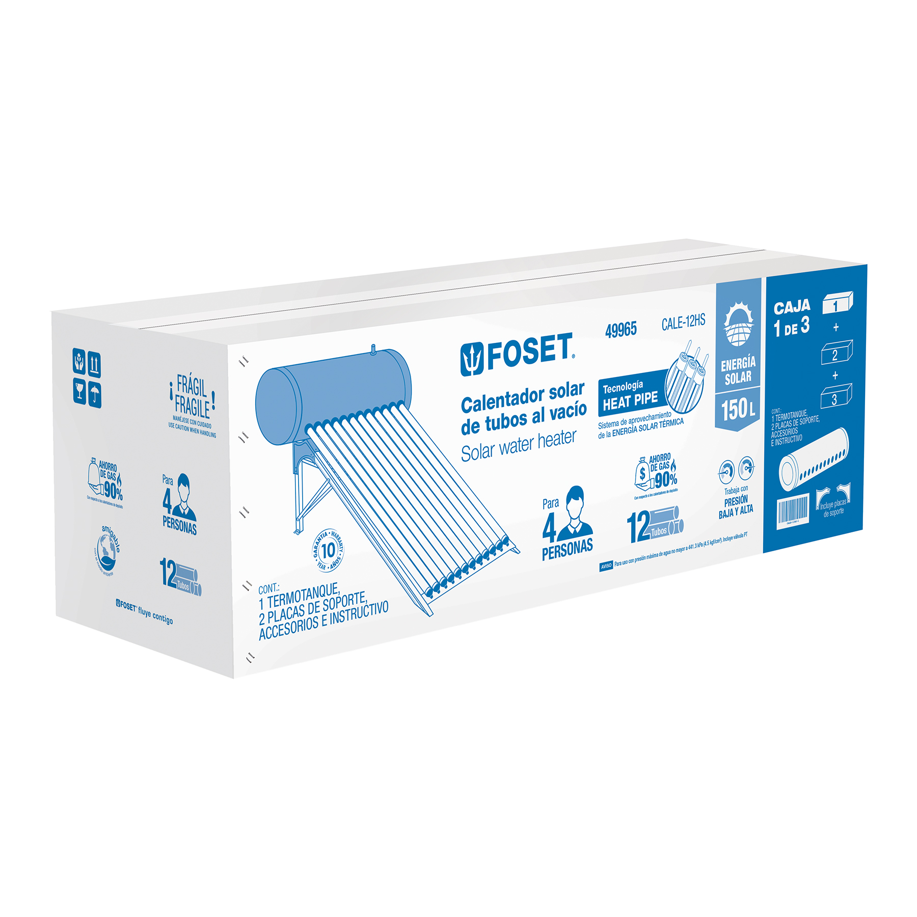 Caja de empaque de repuesto para CALE-12HS-1, Foset