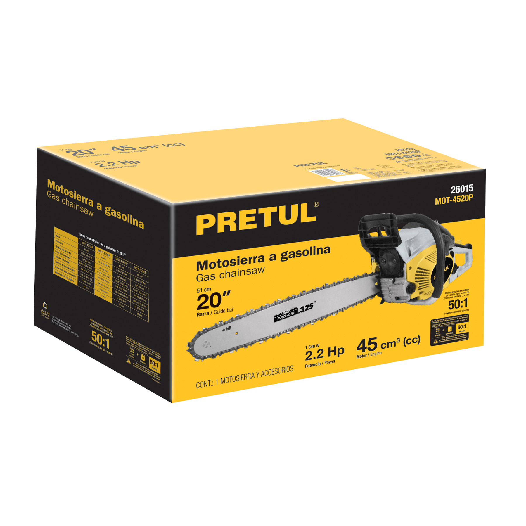 Caja de empaque de repuesto para MOT-4520P, Pretul