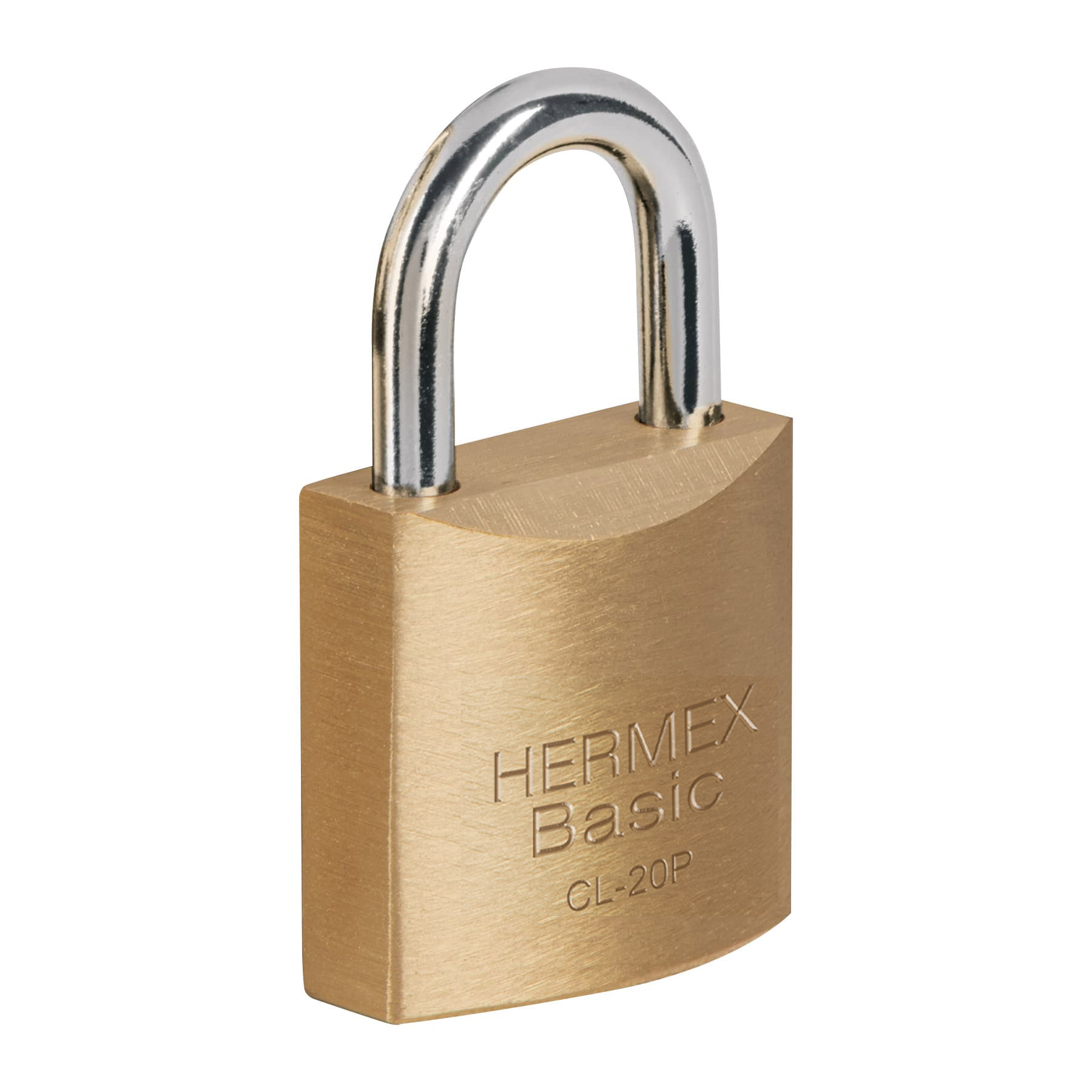 Blíster con 2 candados de latón de 20mm, HERMEX BASIC