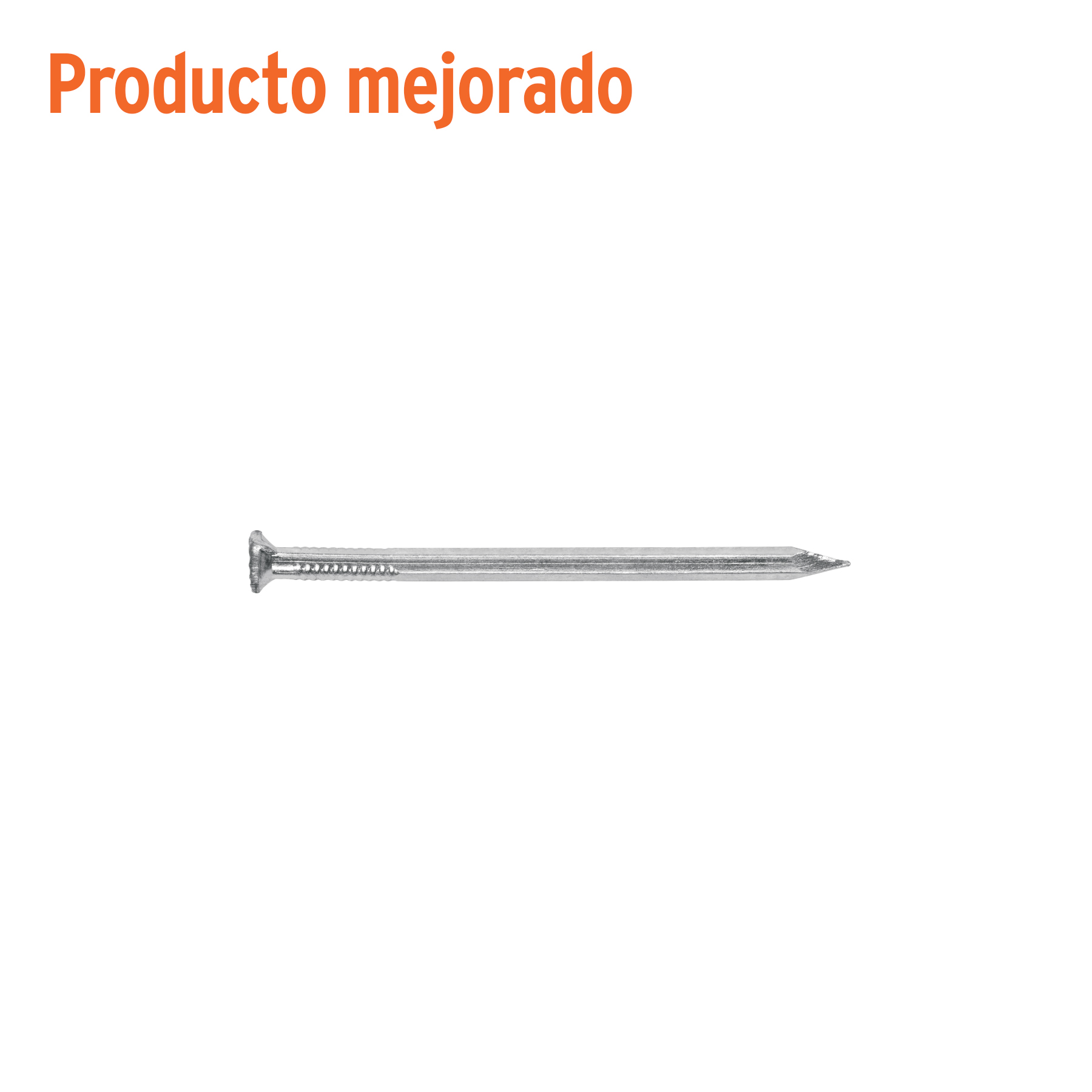 Bolsa con 1 kg de clavos para concreto galvanizados 2-1/2'