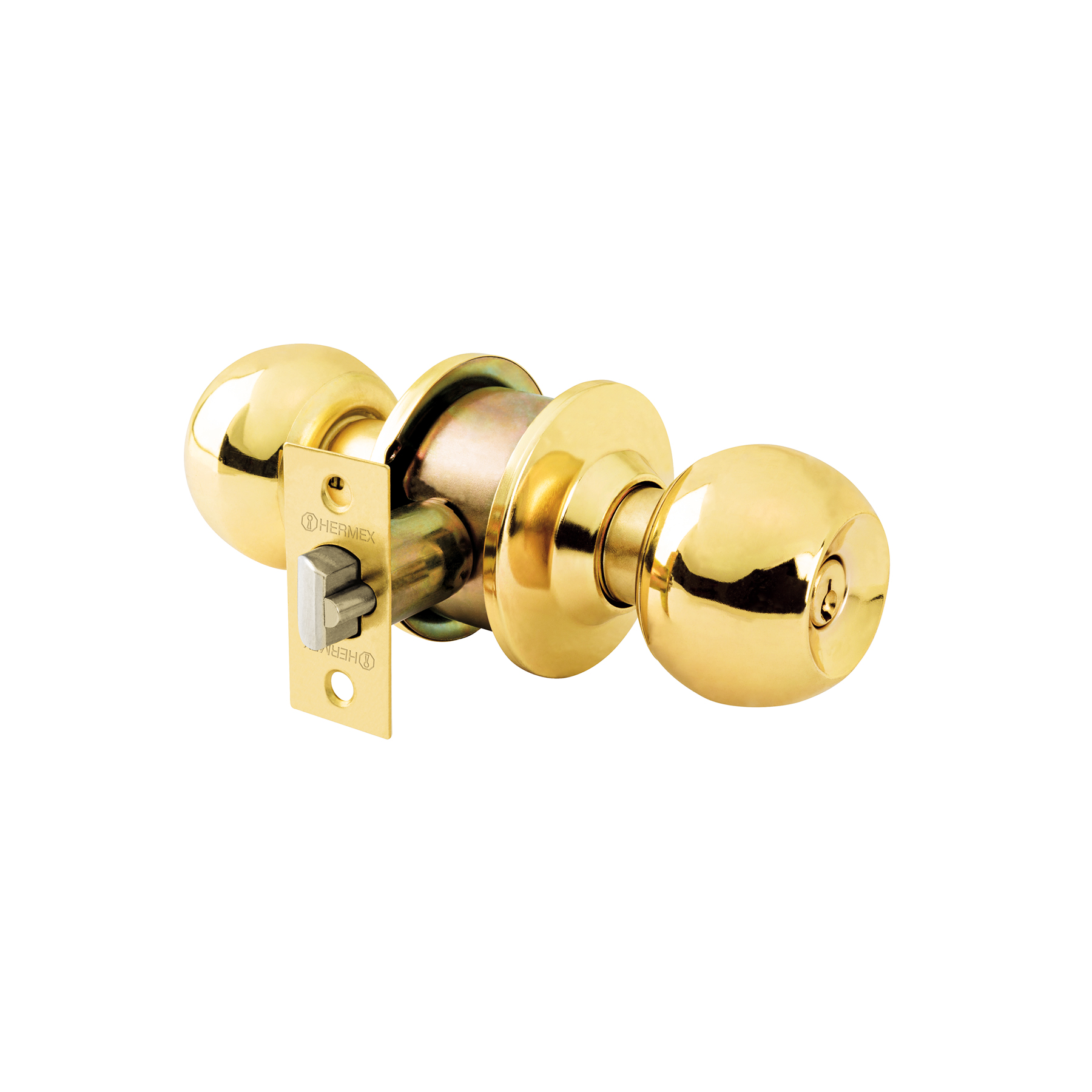 Combo cerraduras, llave-llave, latón brillante, Hemex BASIC