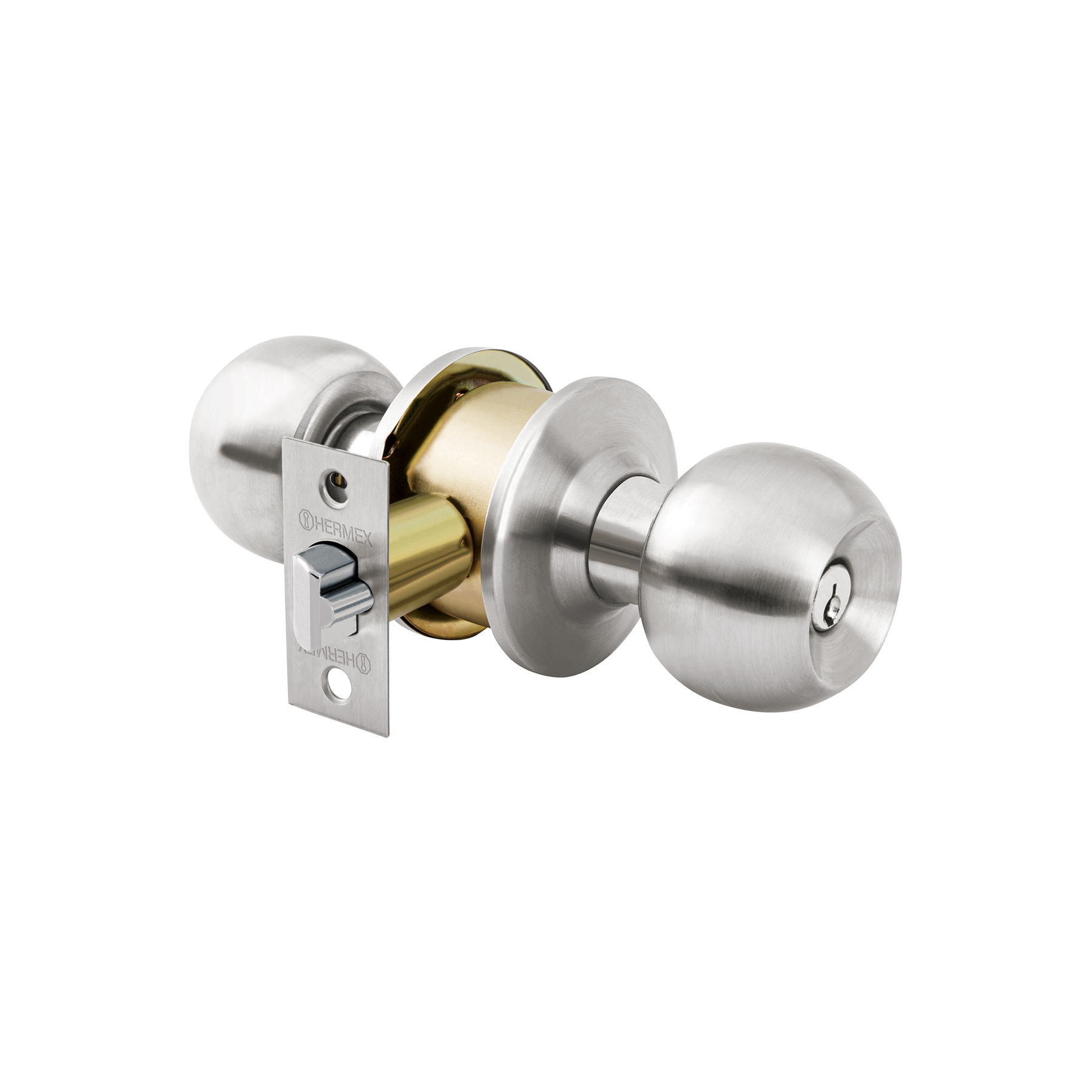 Combo cerraduras, llave-mariposa, cromo, HERMEX BASIC