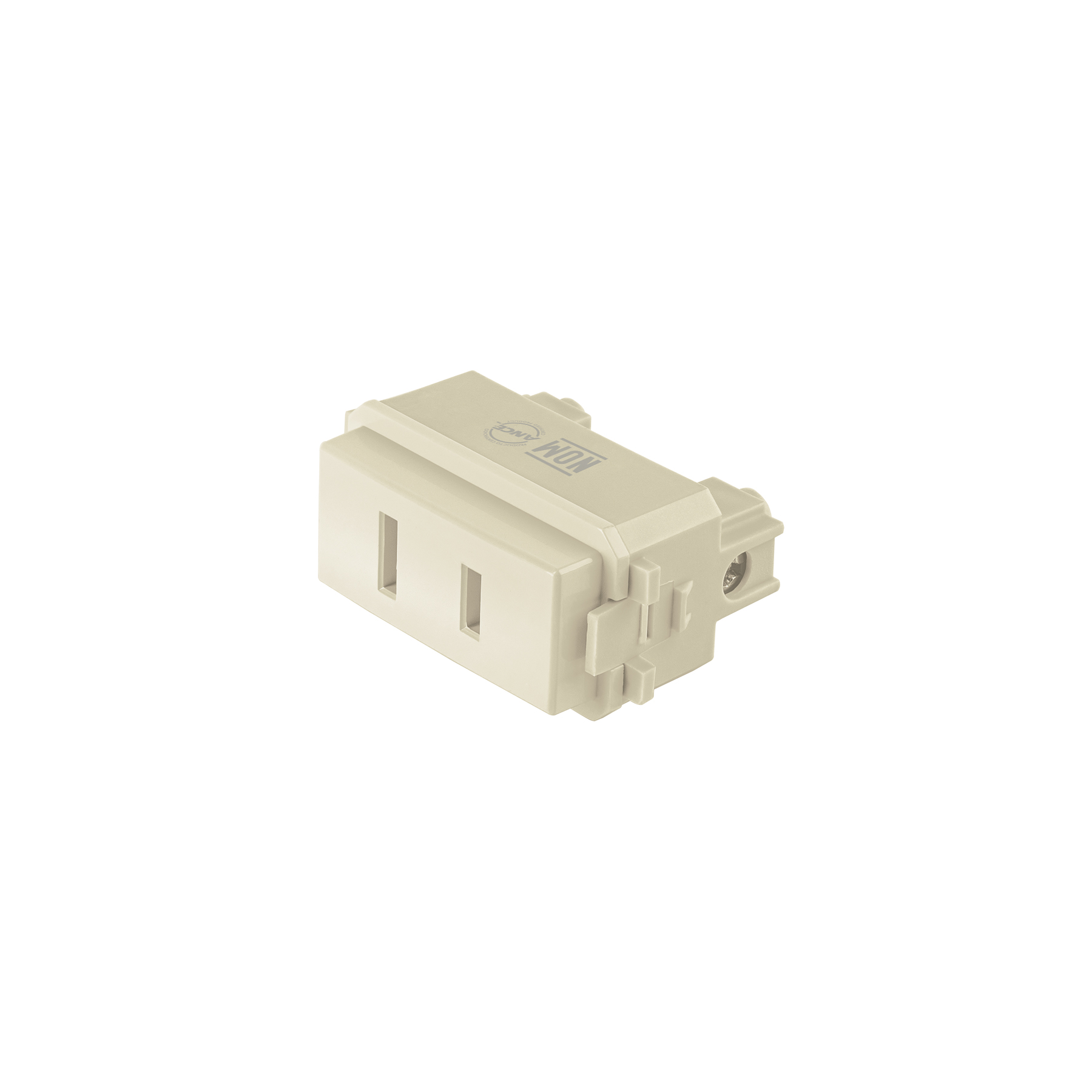 Contacto sencillo, 2 polos sin tierra, línea Italiana,marfil