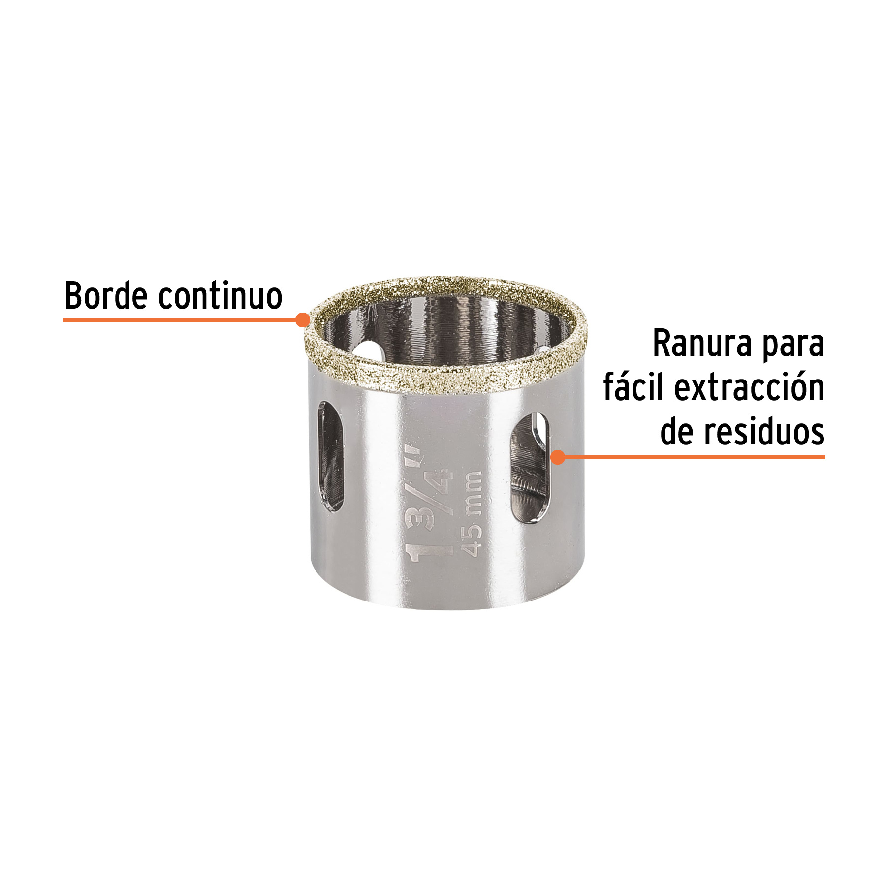 Brocasierra diamante 1-3/4' borde continuo, Truper - Imagen 2