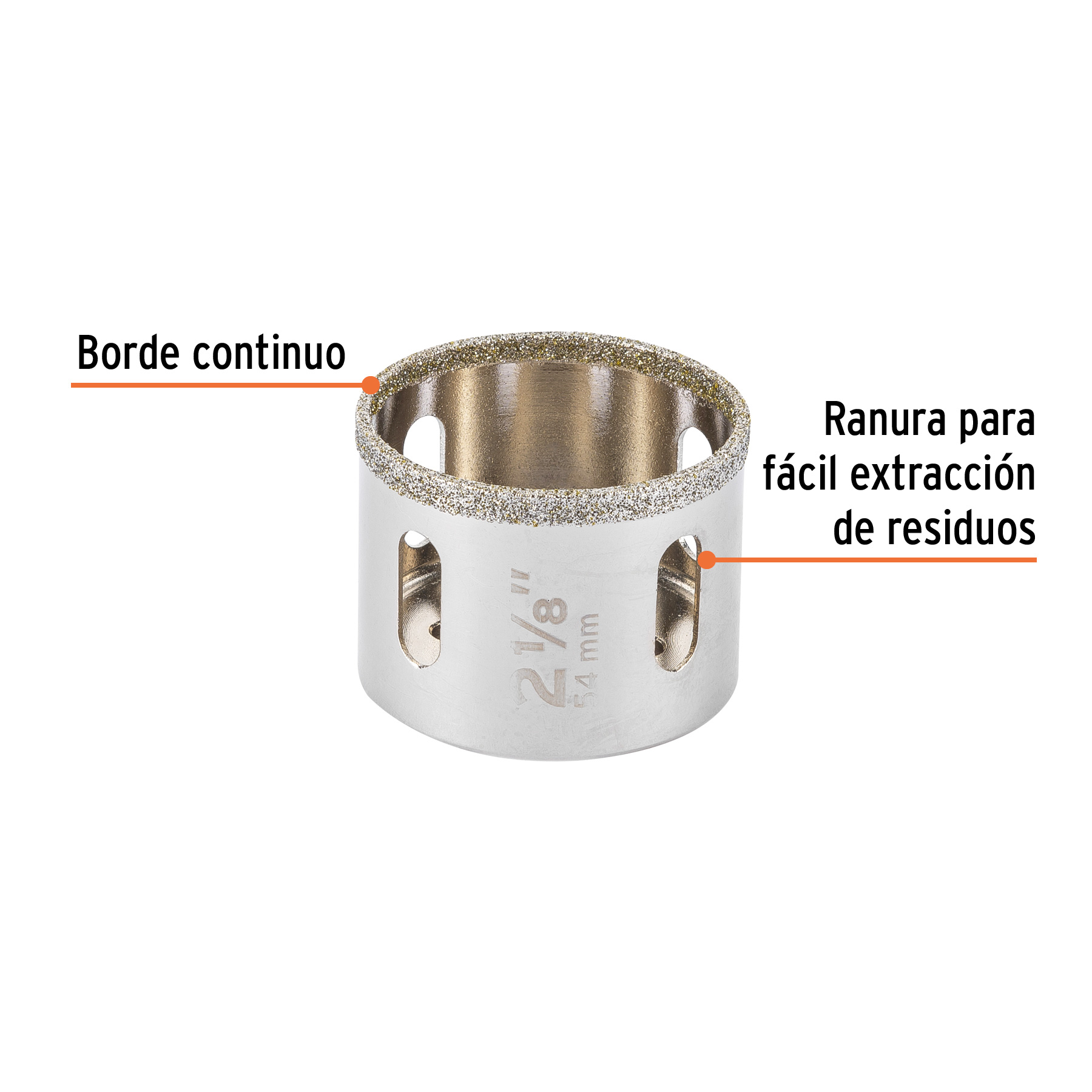 Brocasierra diamante 2-1/8' borde continuo, Truper - Imagen 2