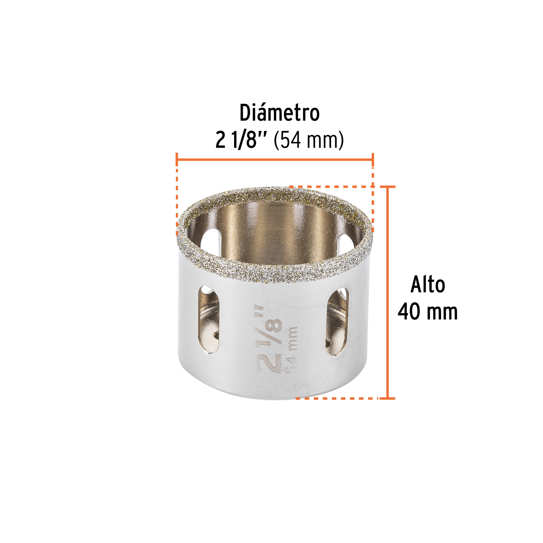 Brocasierra diamante 2-1/8' borde continuo, Truper - Imagen 3