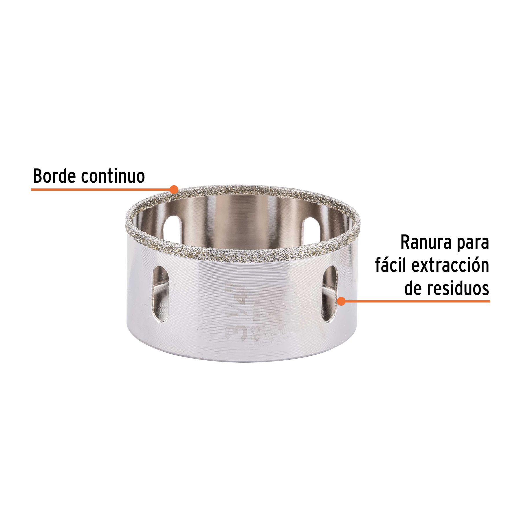 Brocasierra diamante 3-1/4' borde continuo, Truper - Imagen 2
