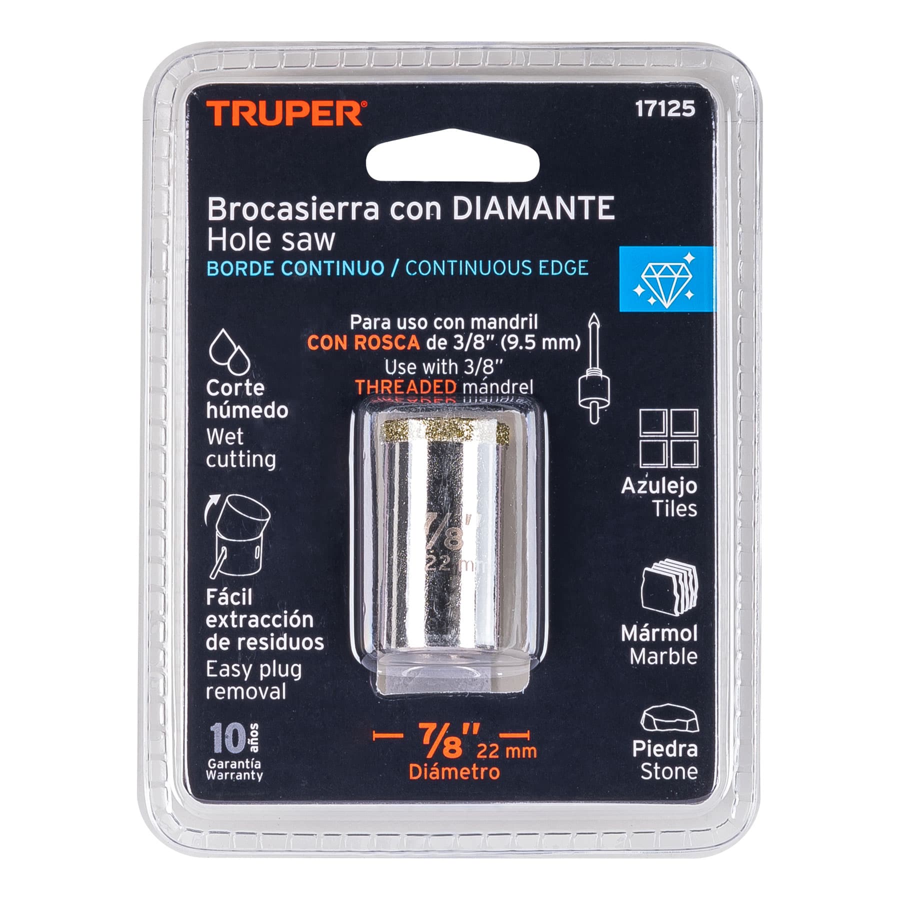 Brocasierra diamante 7/8' borde continuo, Truper - Imagen 4