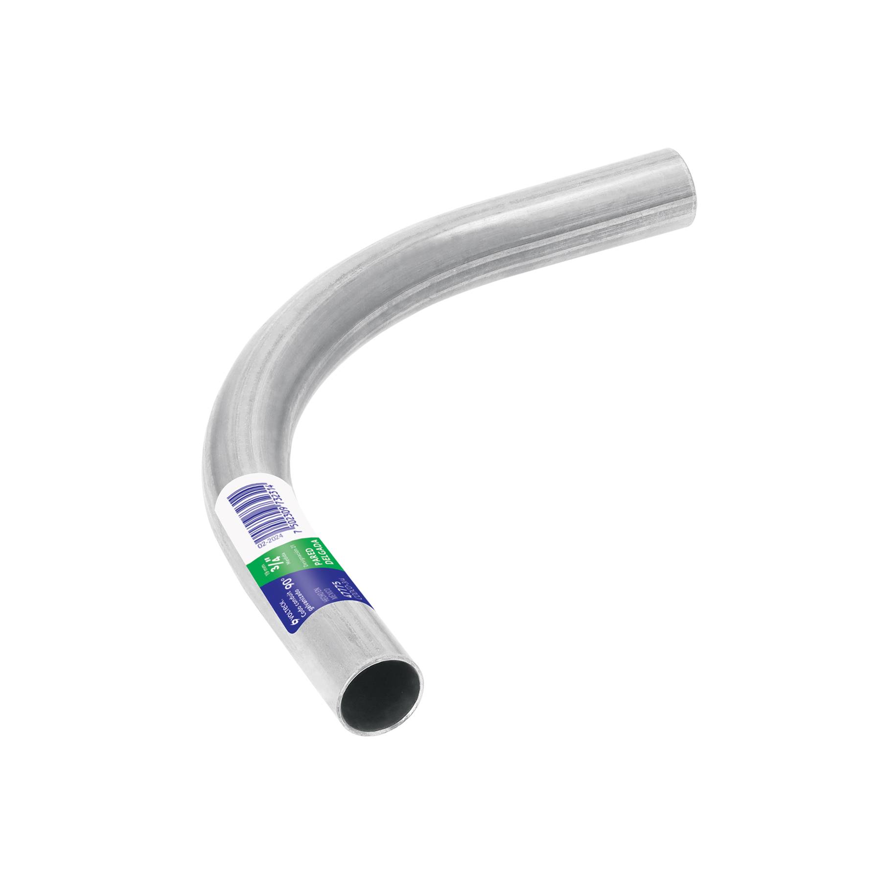 Codo Conduit 90° 3/4' pared delgada (1 mm), et. verde