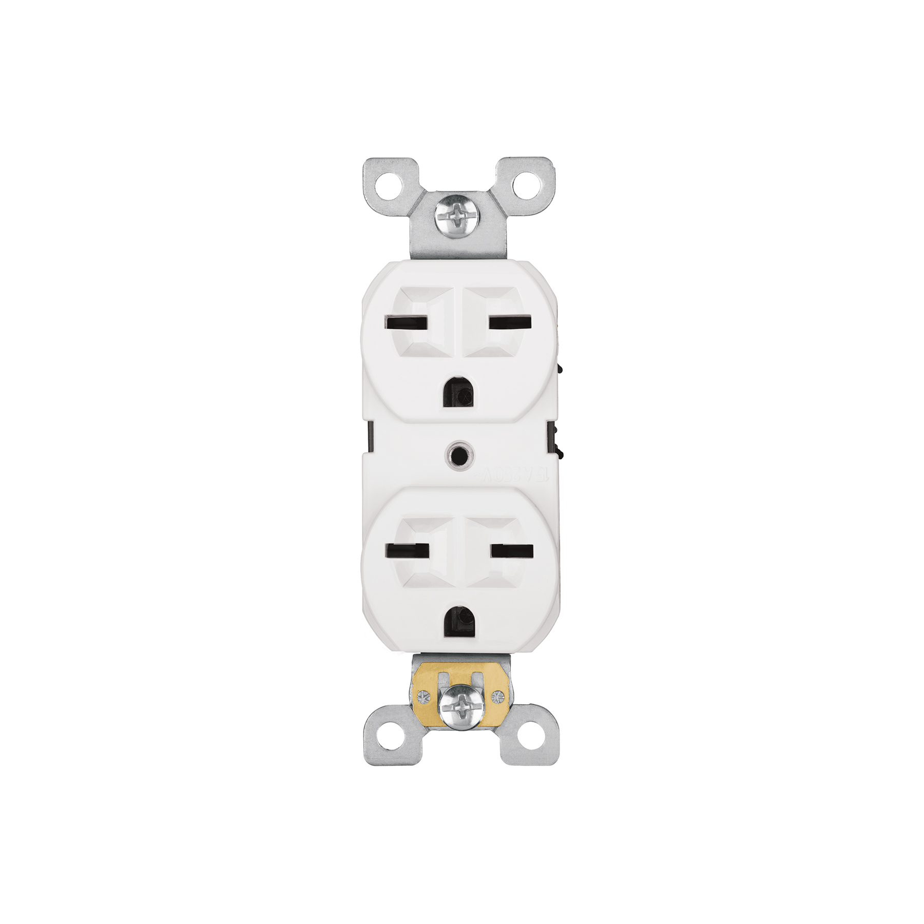 Contacto dúplex, cara de chino, Standard, blanco, Volteck