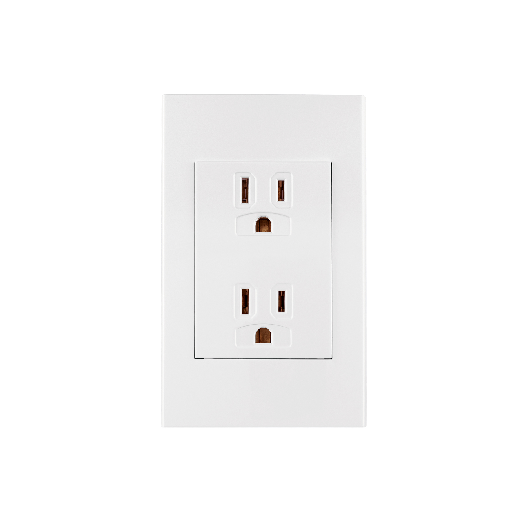 Placa armada contacto dúplex, 3 módulos, Española, blanco