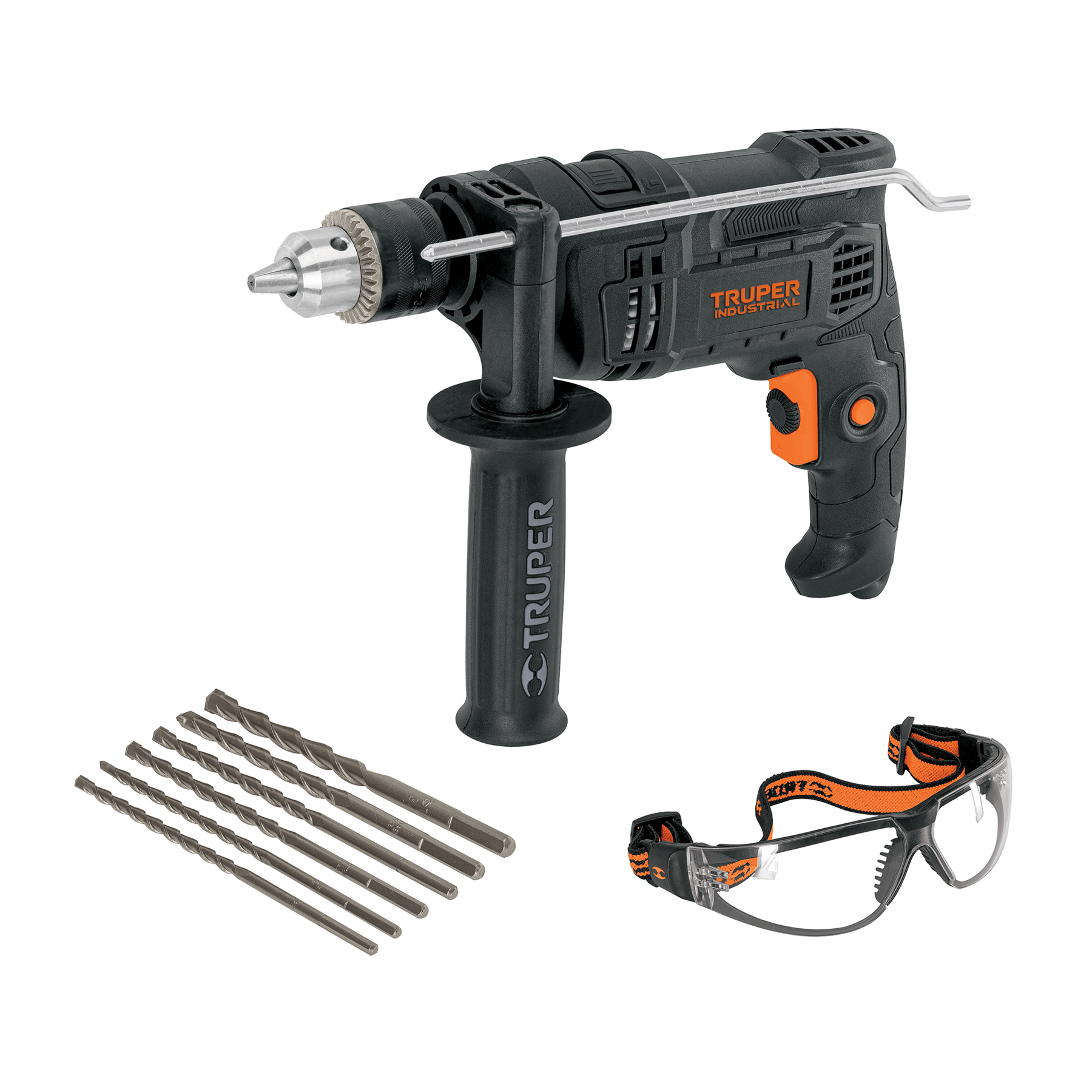 Combo rotomartillo 1/2' 700W, 6 brocas y lentes, INDUSTRIAL